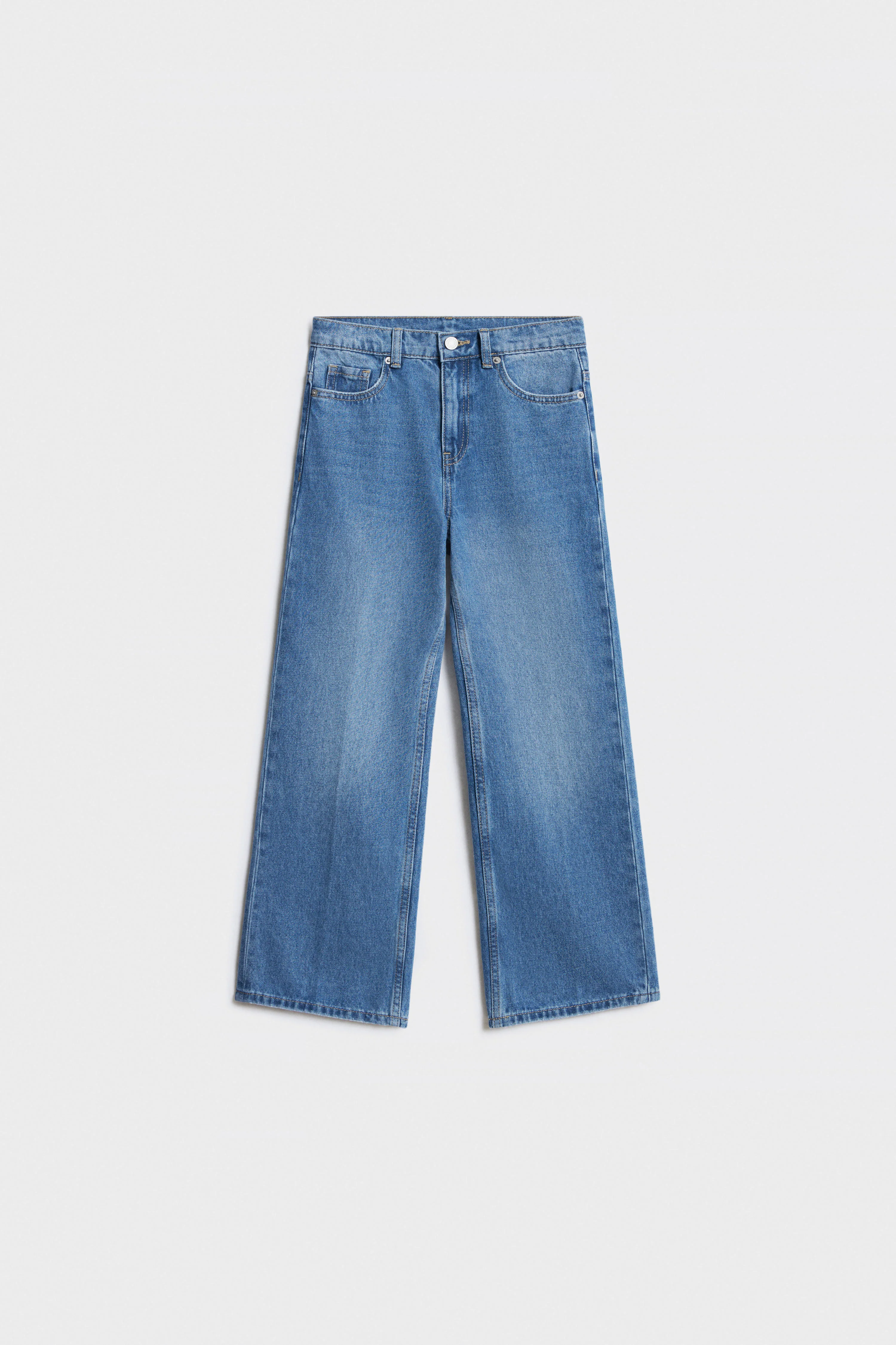 CREASED WIDE-LEG JEANS - Image 4