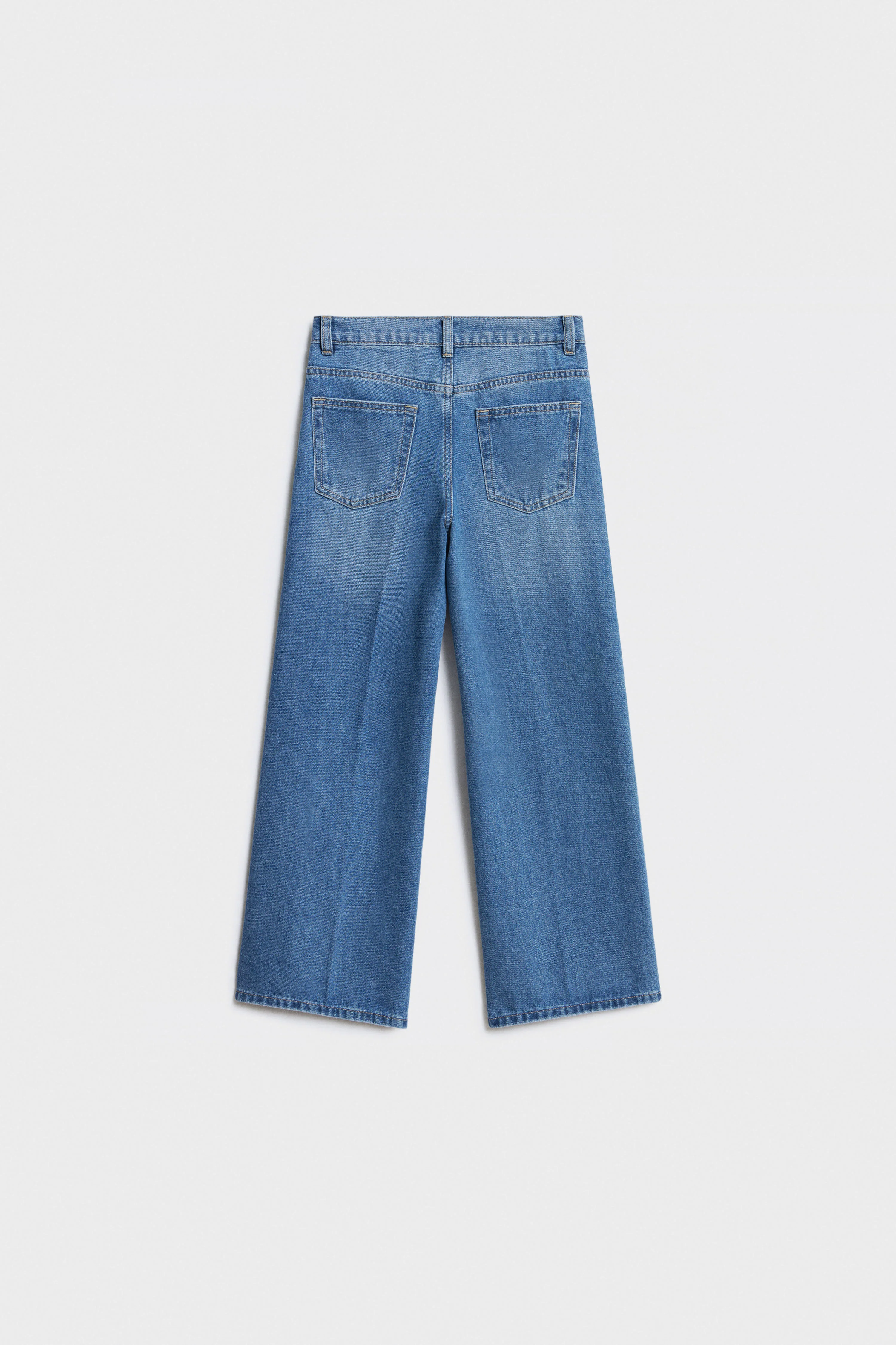 CREASED WIDE-LEG JEANS - Image 5