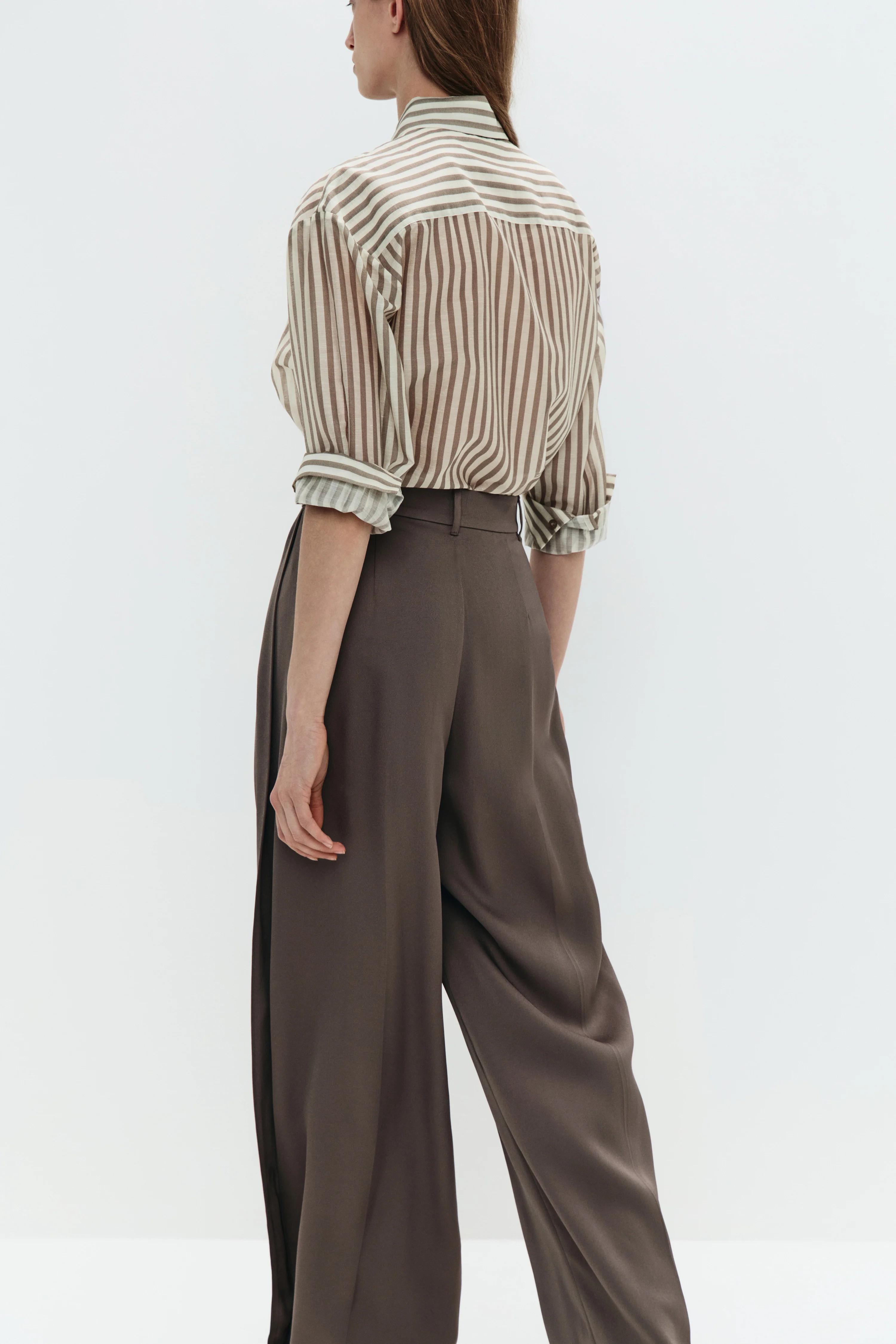 CREASED WIDE-LEG TROUSERS - Image 4