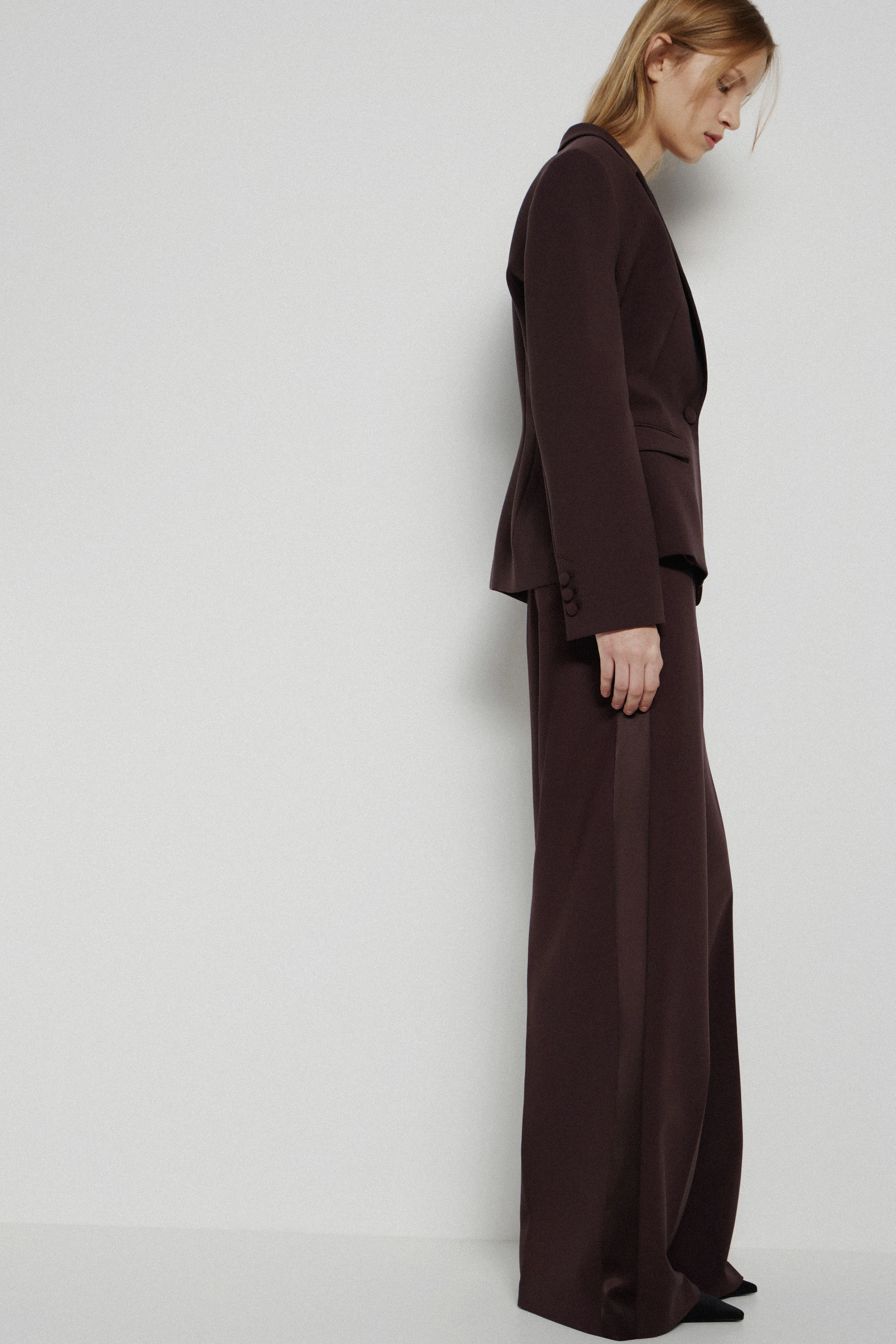 CREASED SATIN-TRIMMED TROUSERS - Image 4