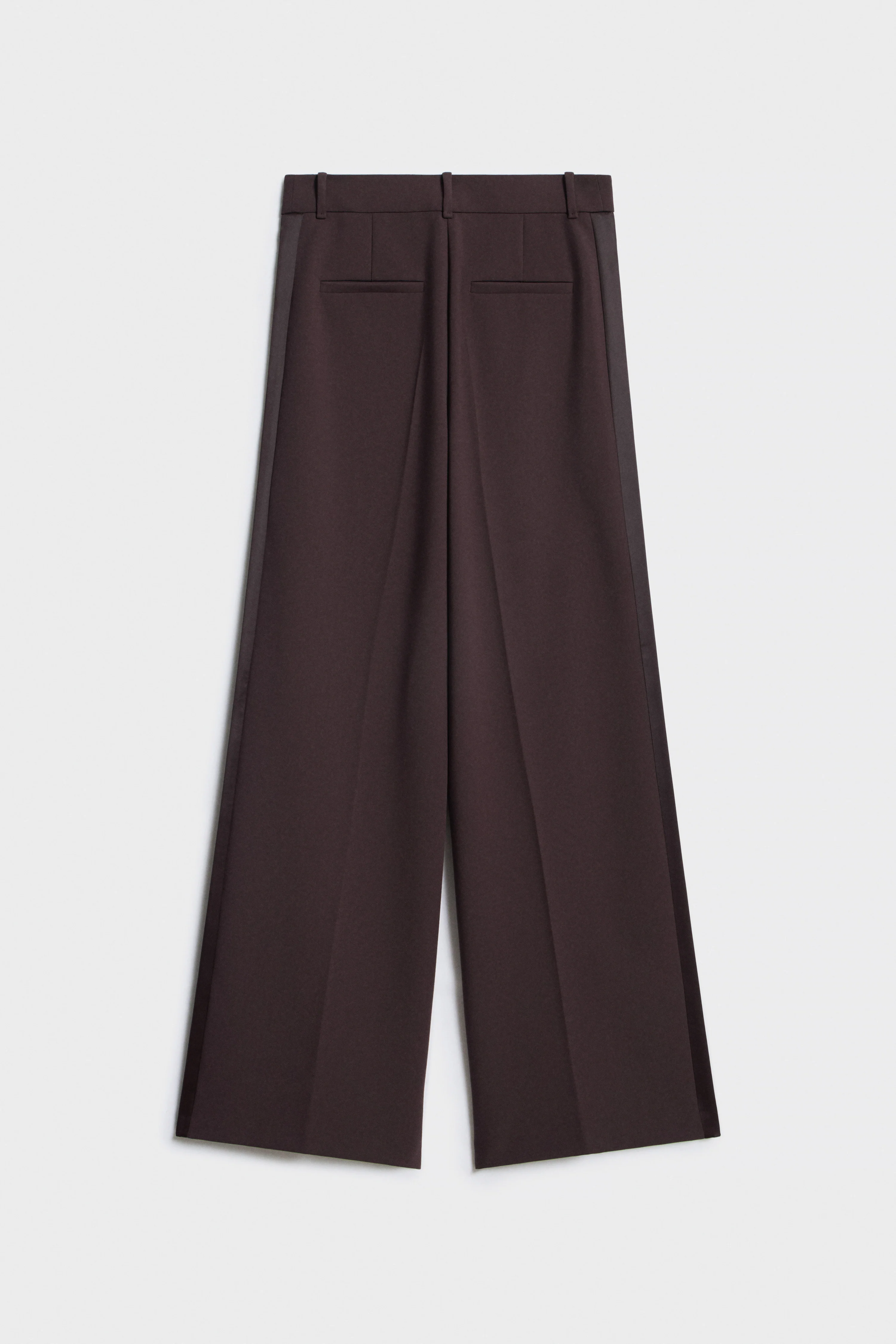 CREASED SATIN-TRIMMED TROUSERS - Image 8