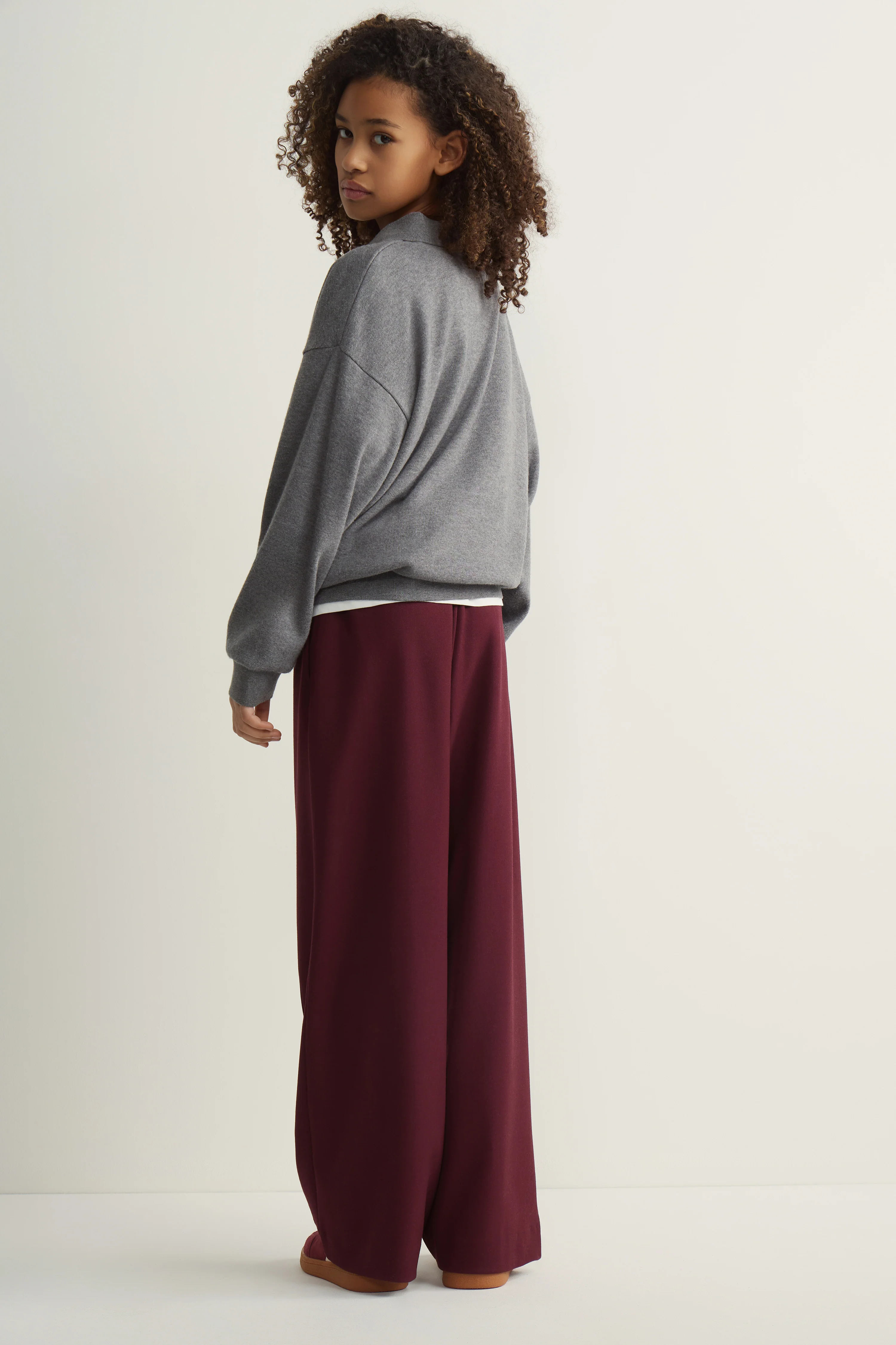 CREASED WIDE-LEG TROUSERS - Image 3