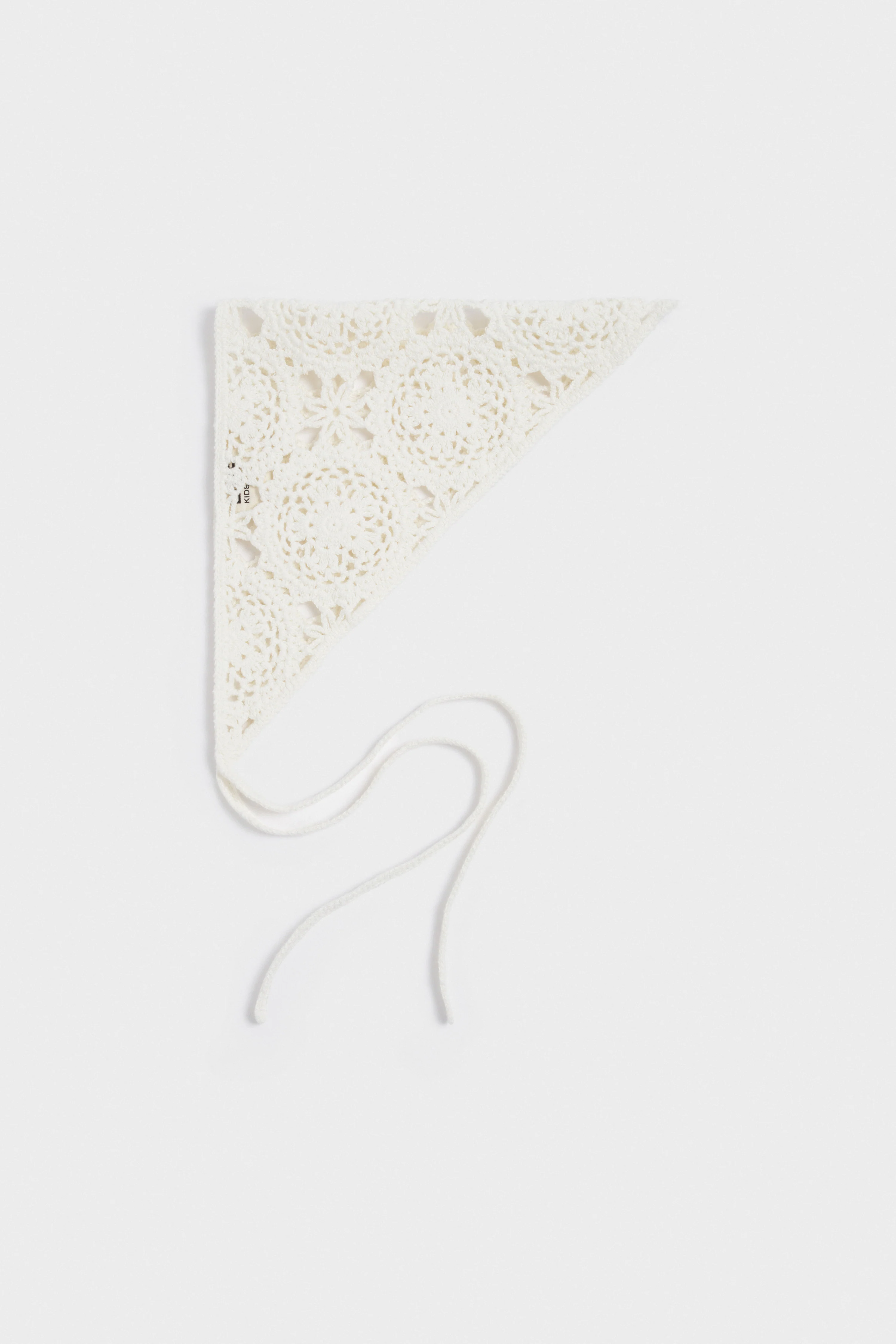 CROCHET-LOOK COTTON HEAD SCARF - Image 3