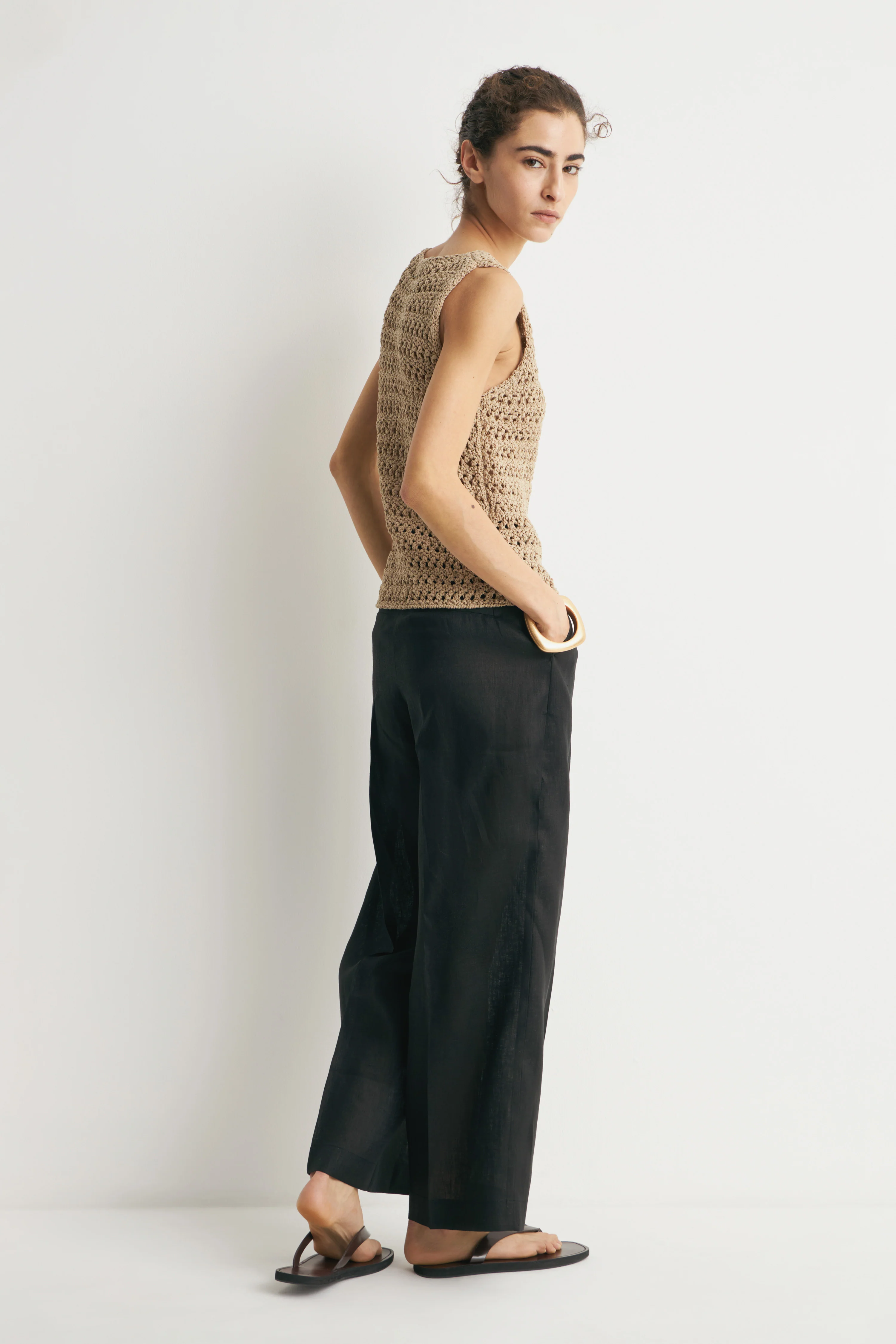 CROCHET-LOOK COTTON TOP - Image 5
