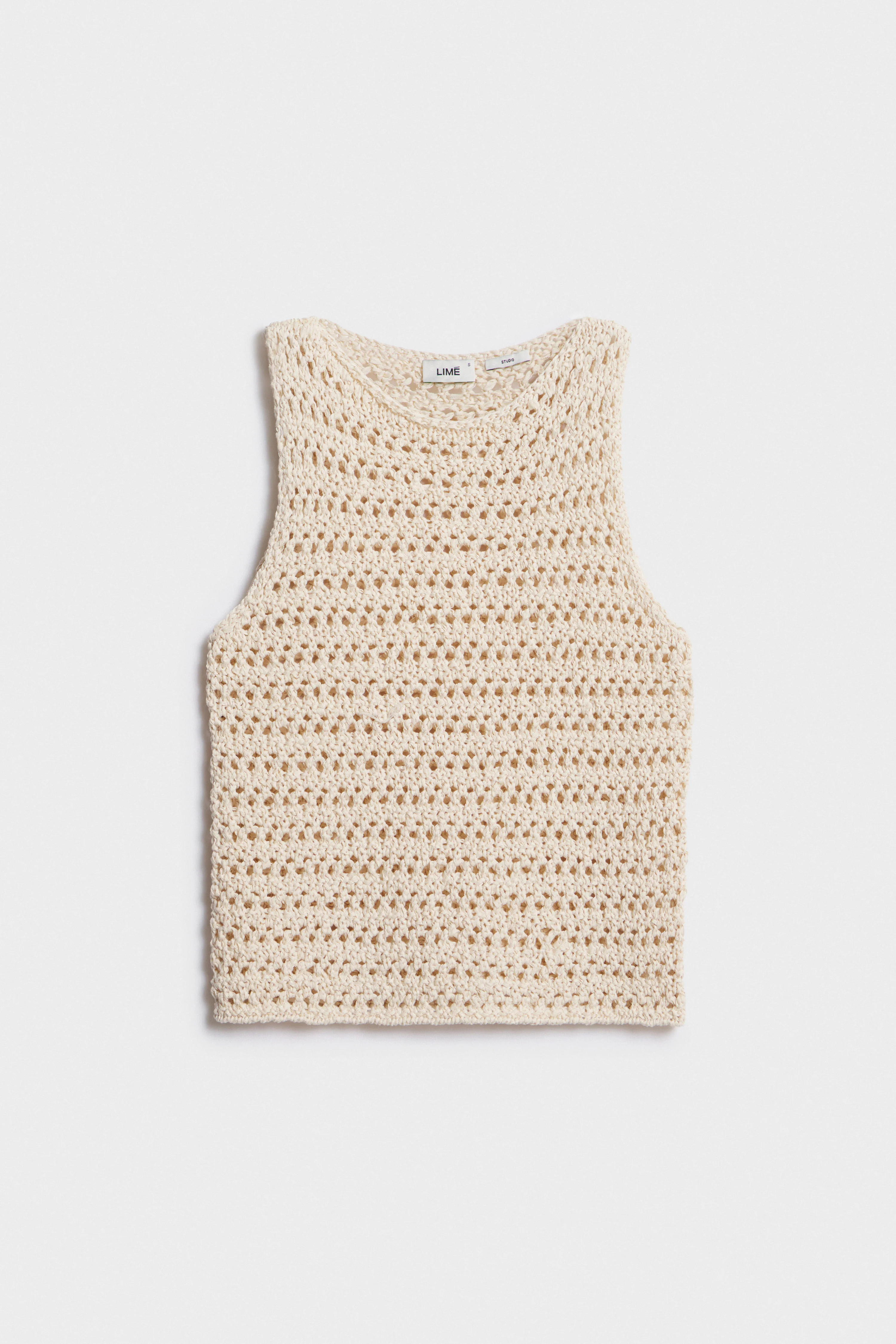 CROCHET-LOOK COTTON TOP - Image 4