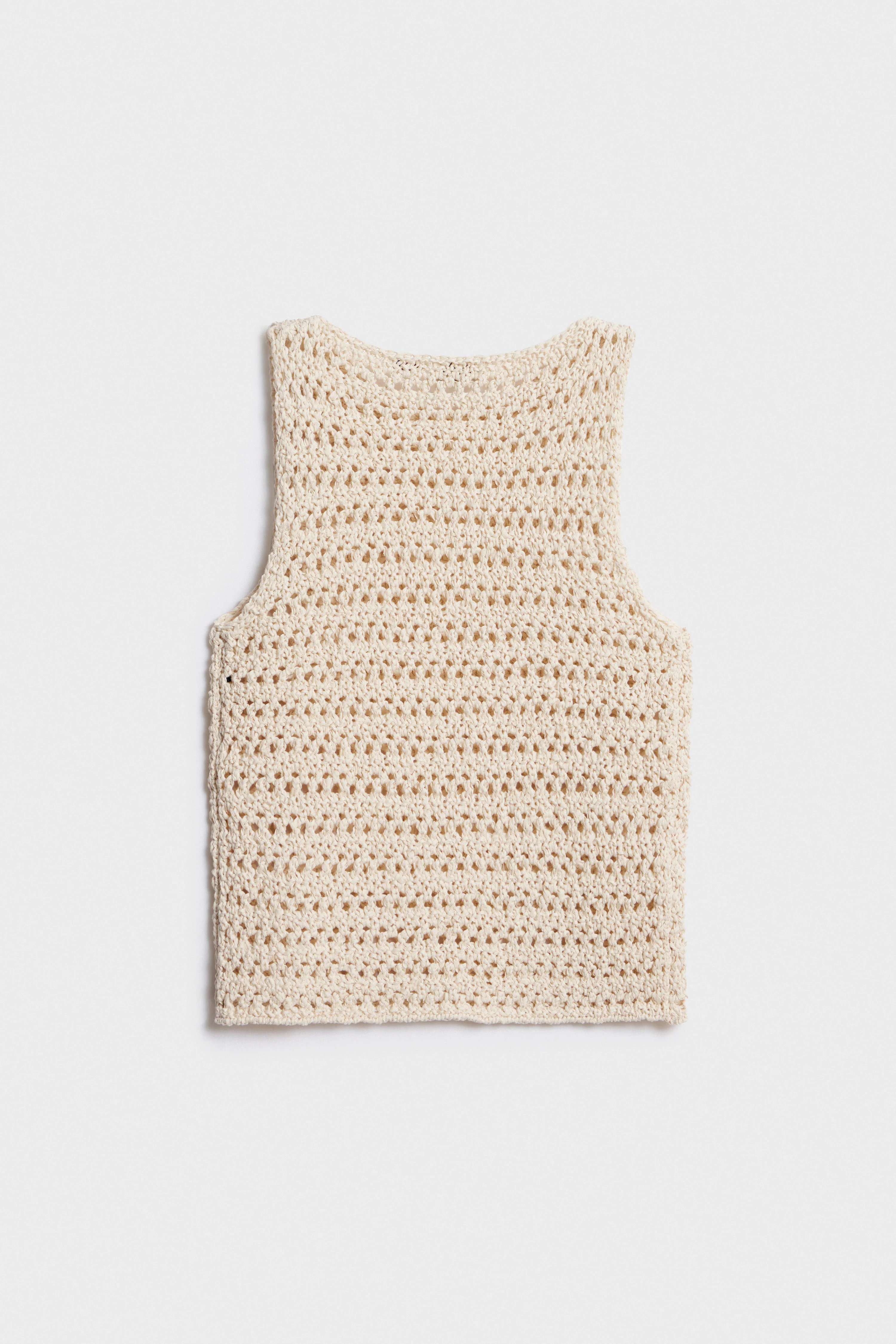 CROCHET-LOOK COTTON TOP - Image 5