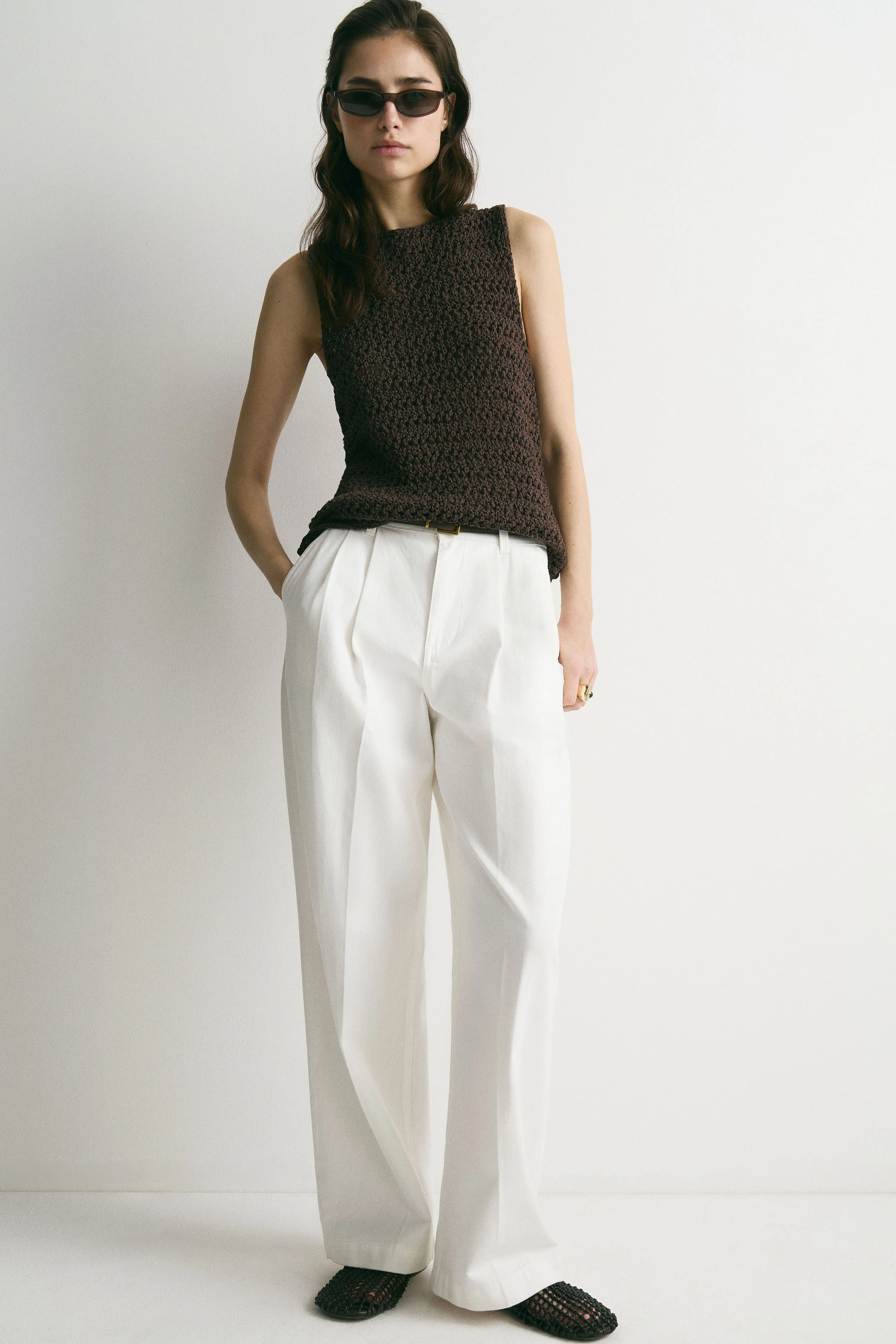 CROCHET-LOOK COTTON TOP - Image 2