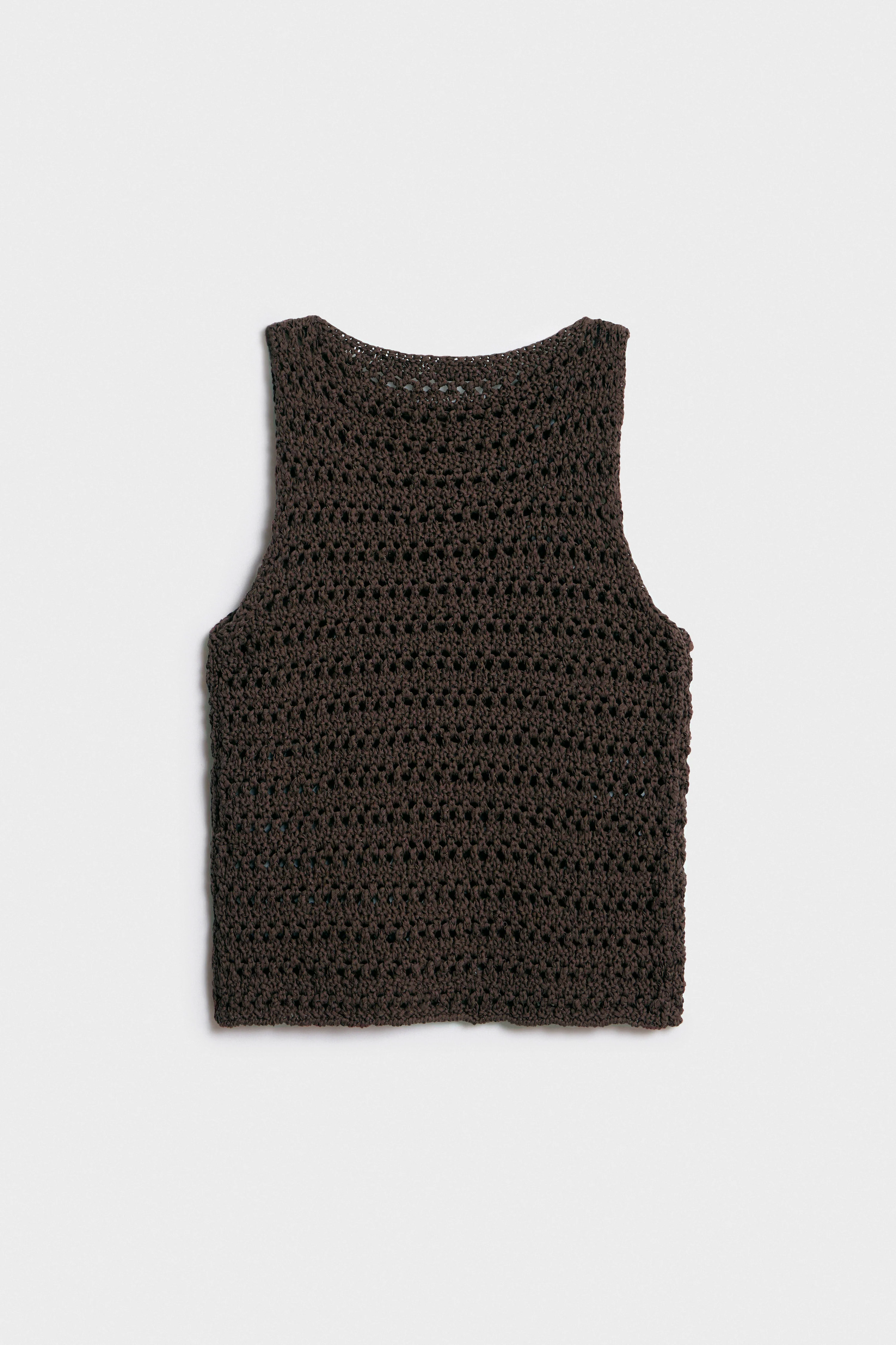 CROCHET-LOOK COTTON TOP - Image 5