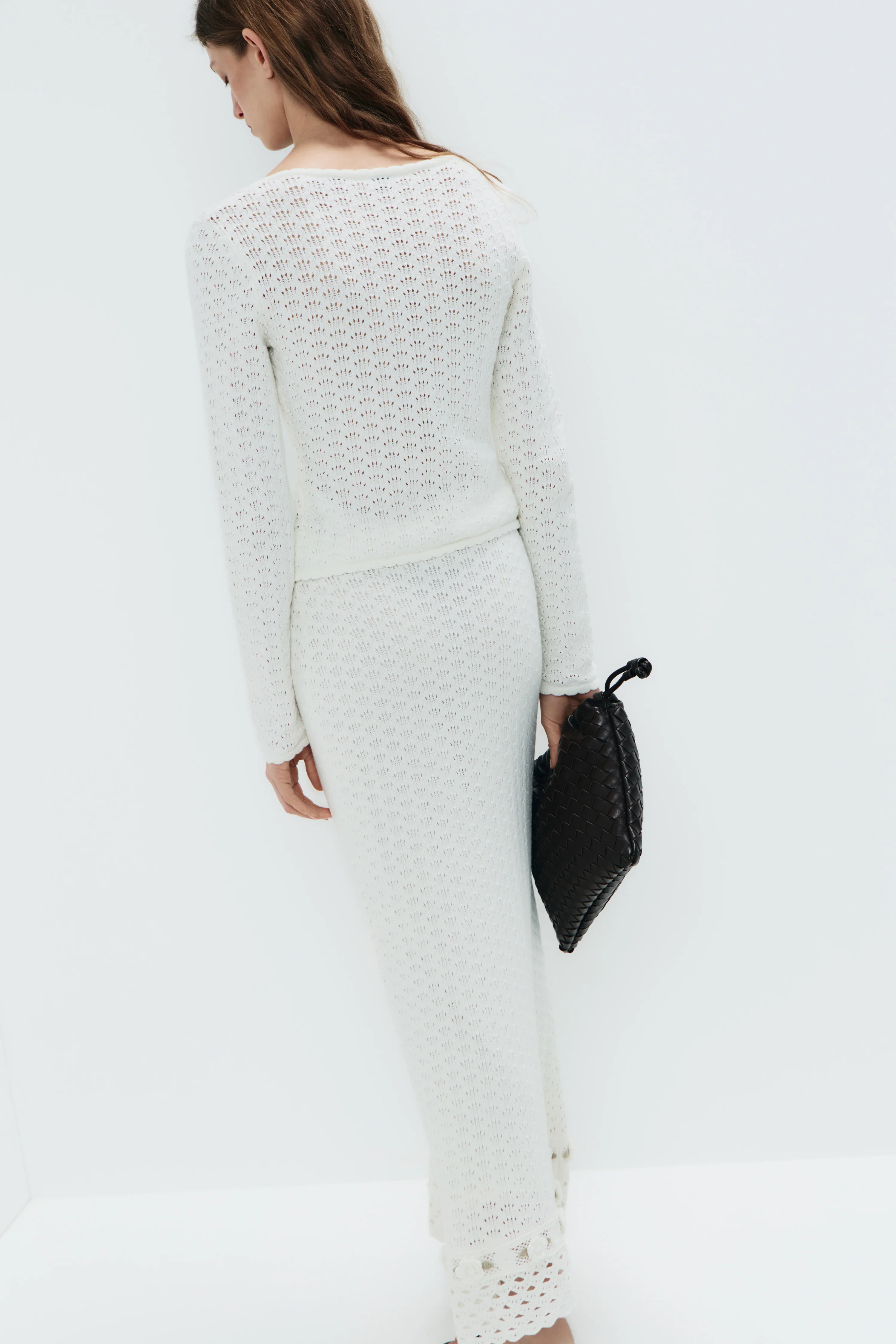 CROCHET-LOOK KNIT CARDIGAN - Image 4