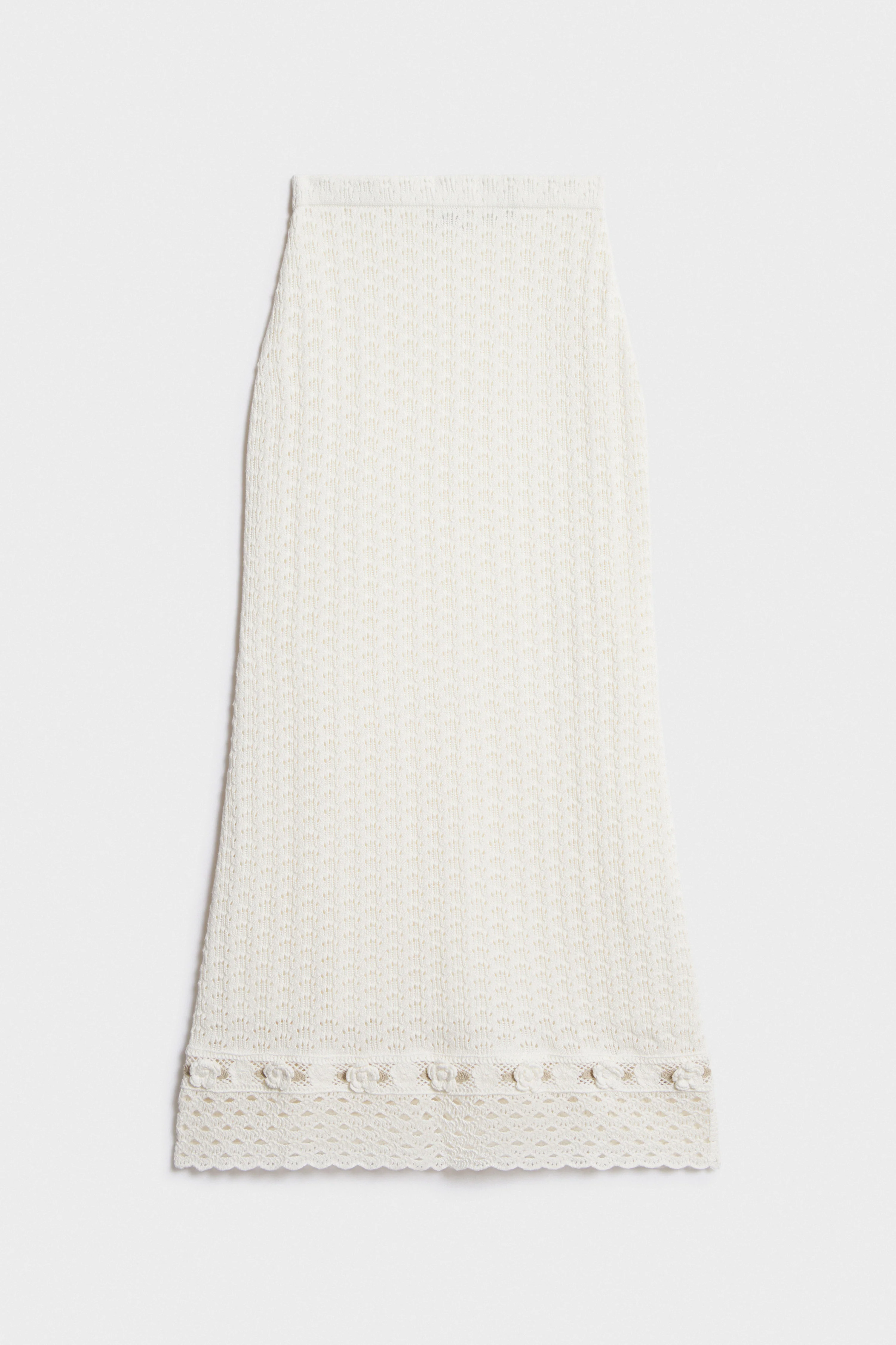 CROCHET-LOOK KNIT SKIRT - Image 5