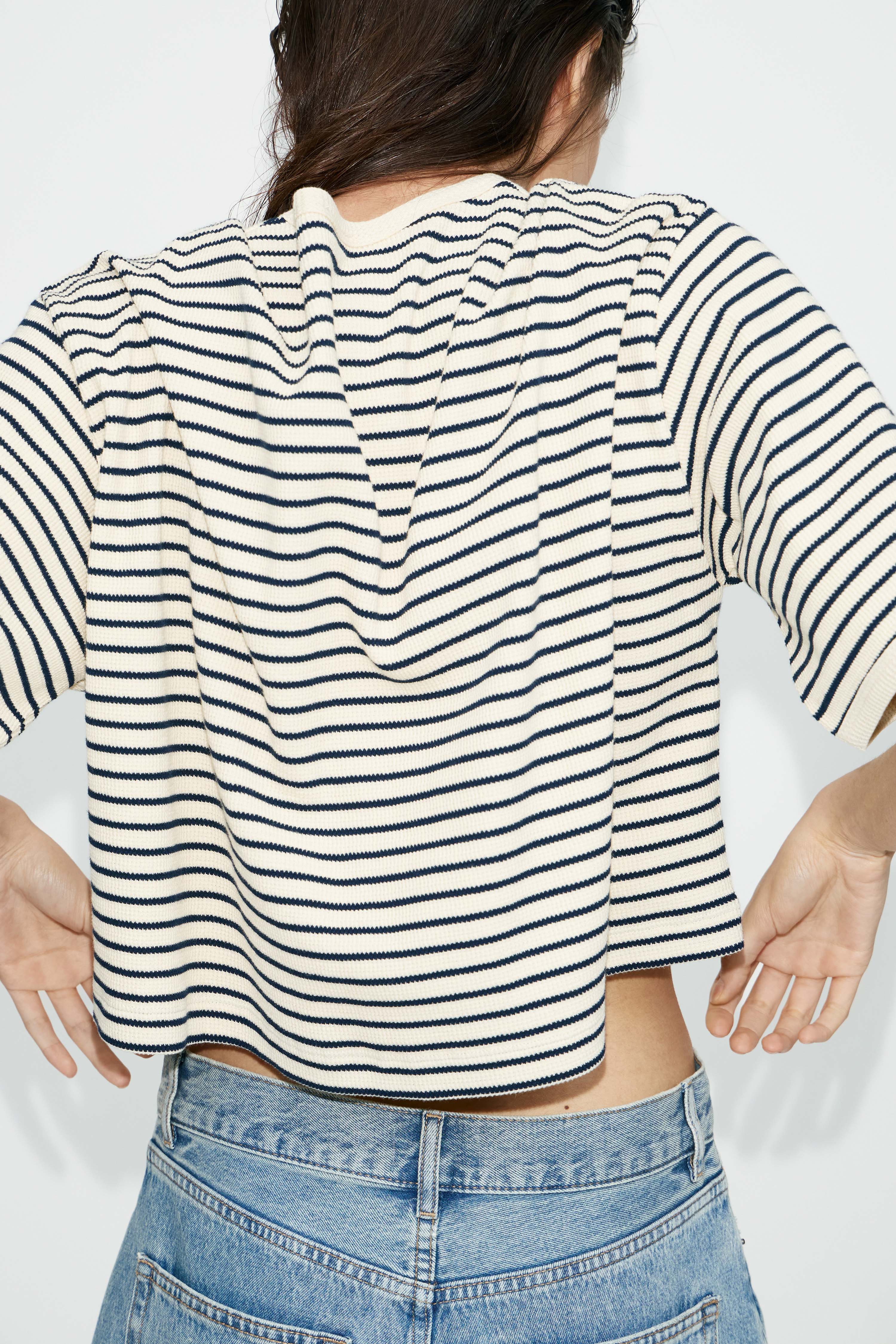 CROPPED COTTON-BLEND T-SHIRT - Image 3