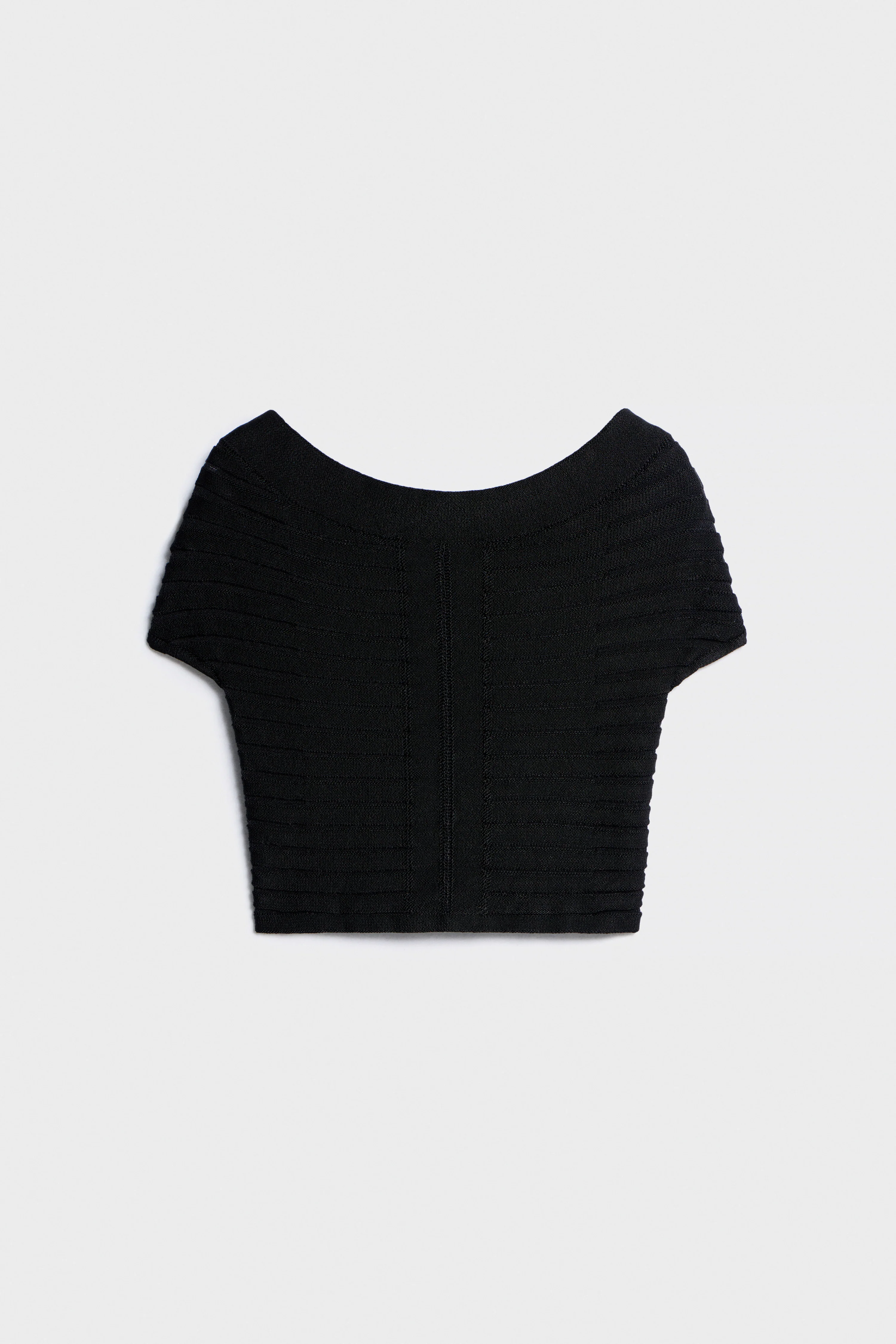 CROPPED RIB-KNIT TOP - Image 5