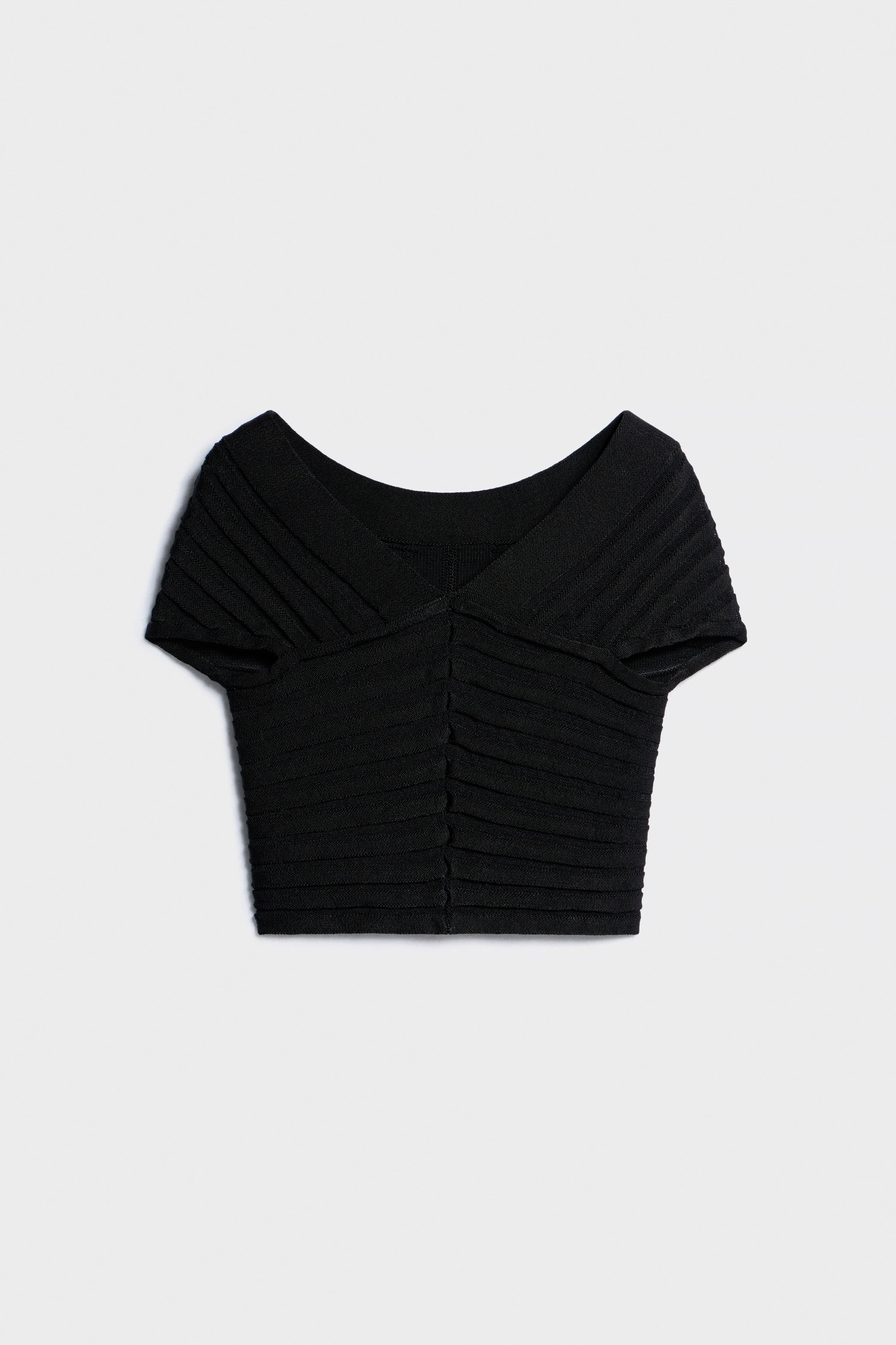 CROPPED RIB-KNIT TOP - Image 6
