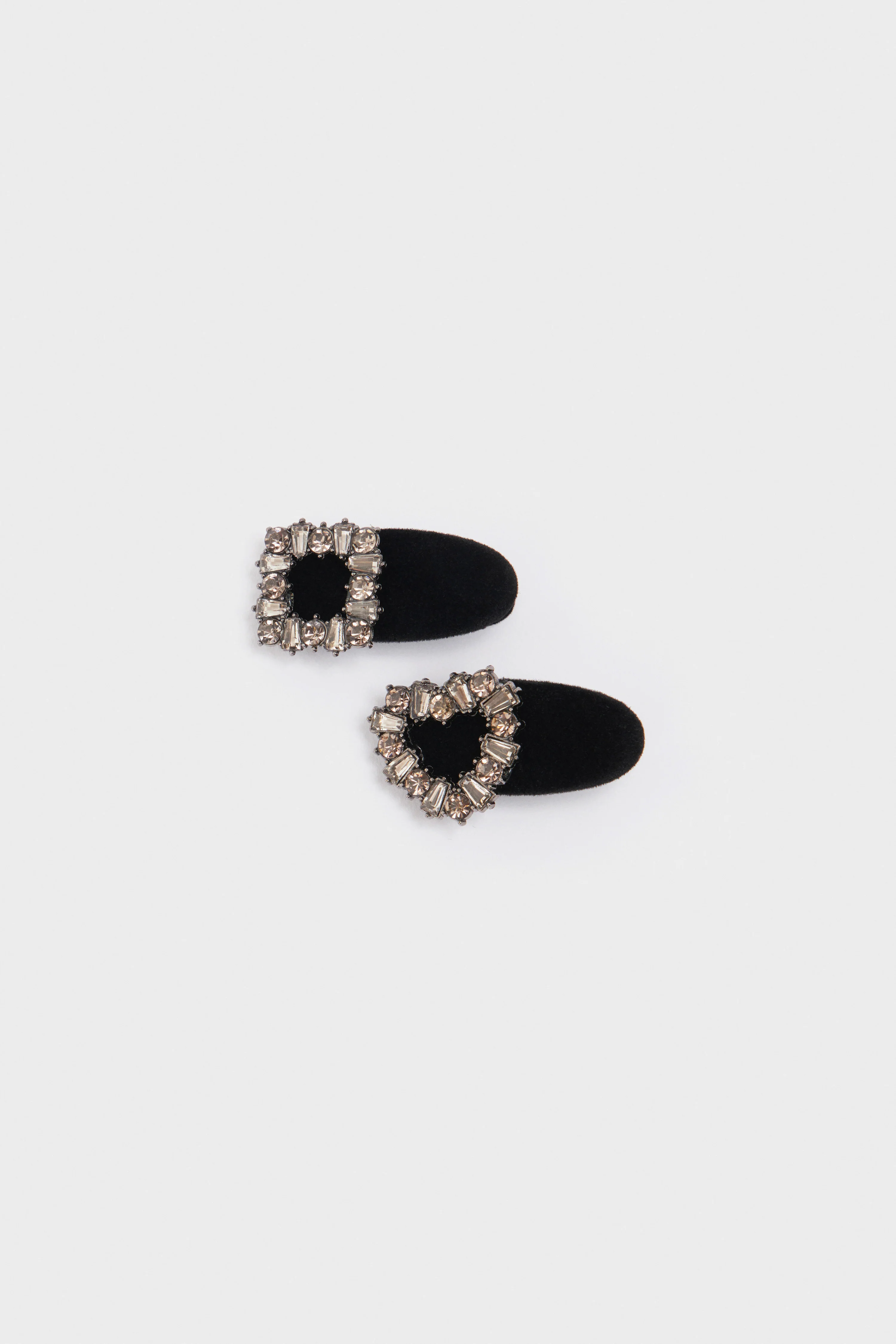 CRYSTAL-EMBELLISHED VELVET HAIR CLIPS - Image 3