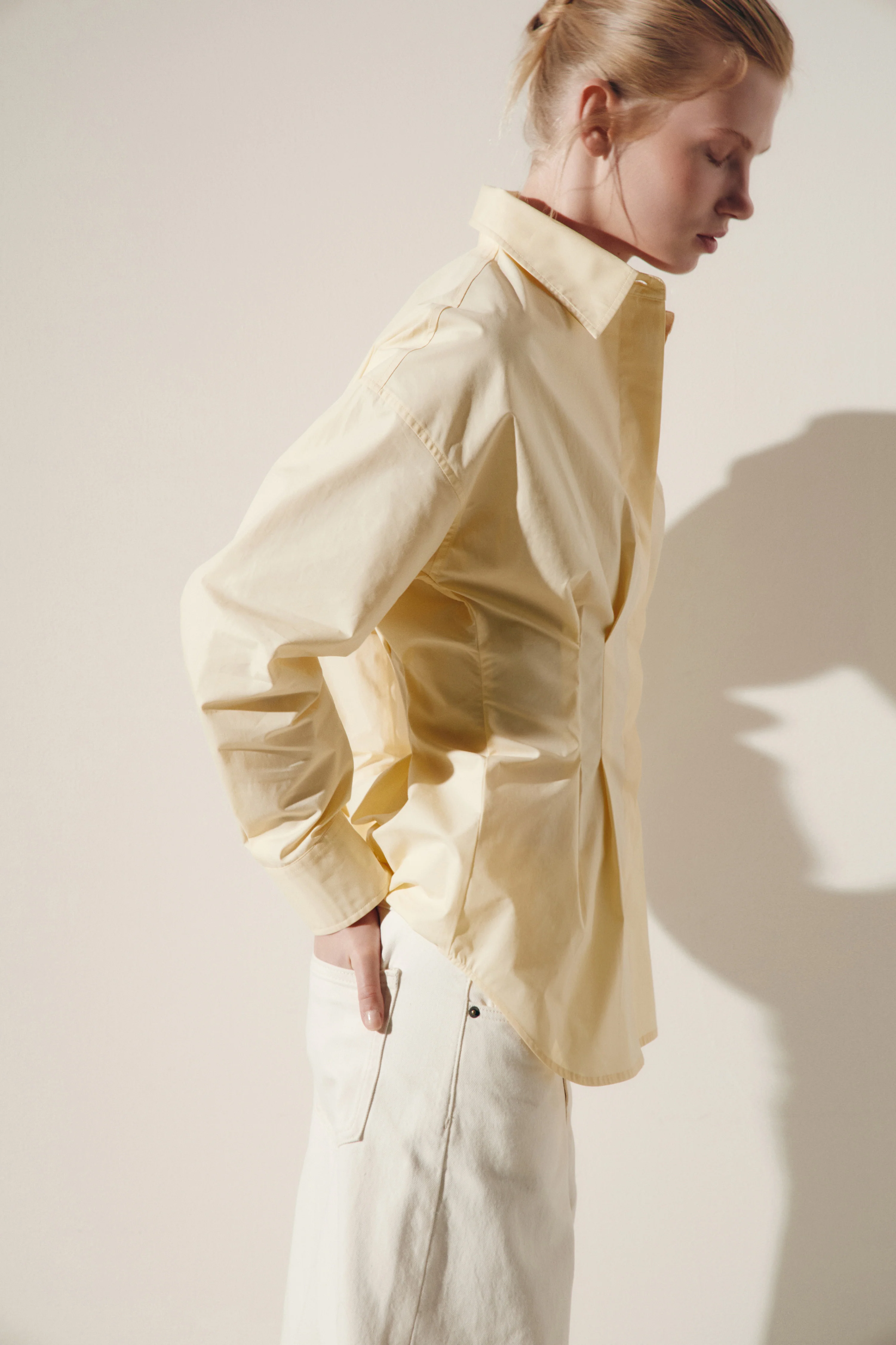 PLEATED COTTON SHIRT - Image 3