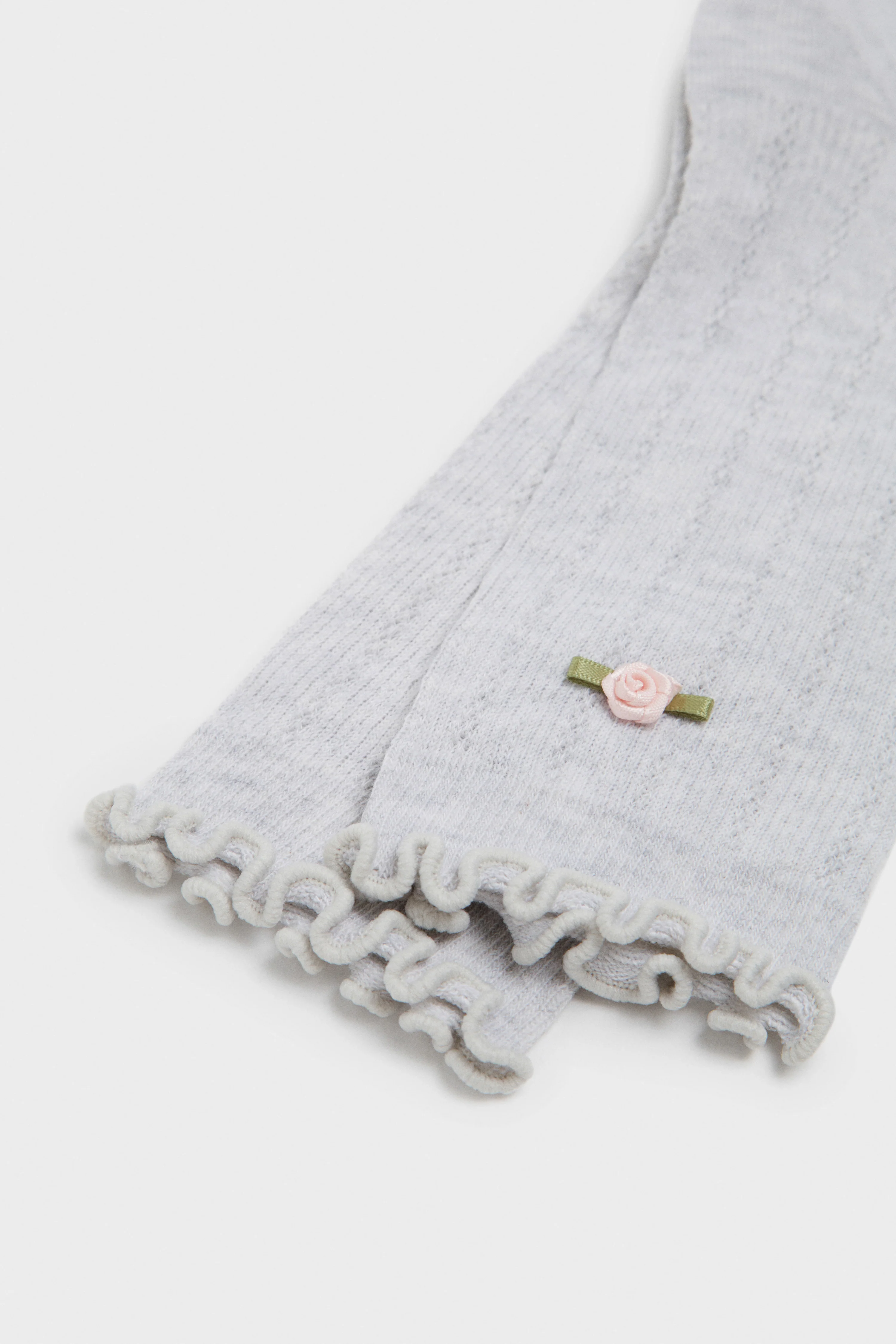 APPLIQUÉD POINTELLE COTTON SOCKS - Image 3
