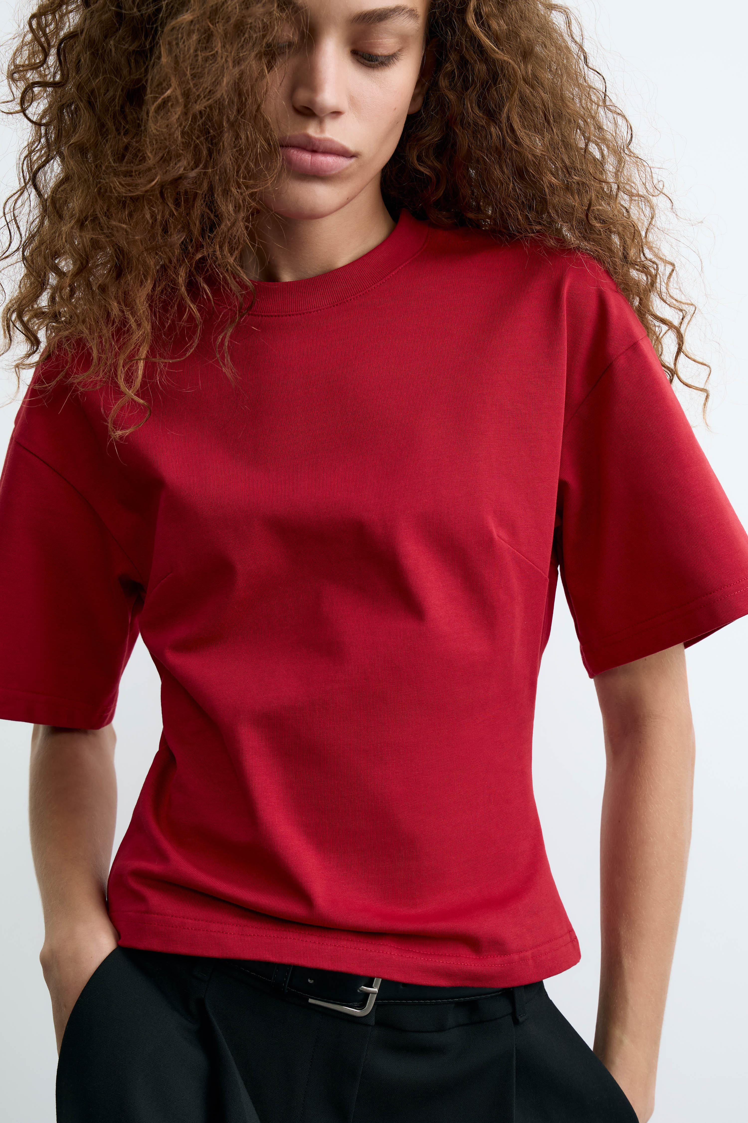 DEFINED-WAIST COTTON T-SHIRT - Image 3