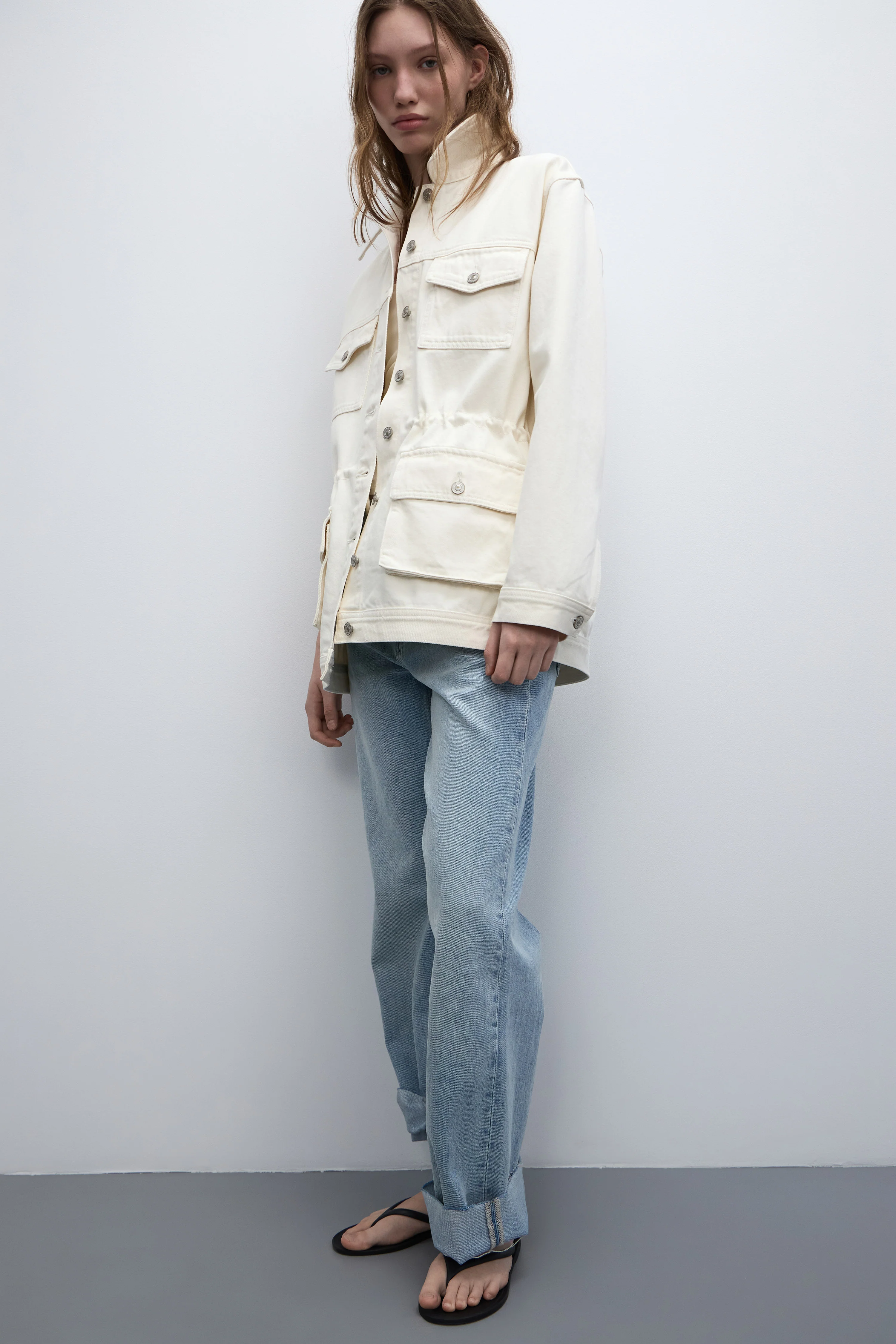 DENIM CARGO JACKET - Image 6