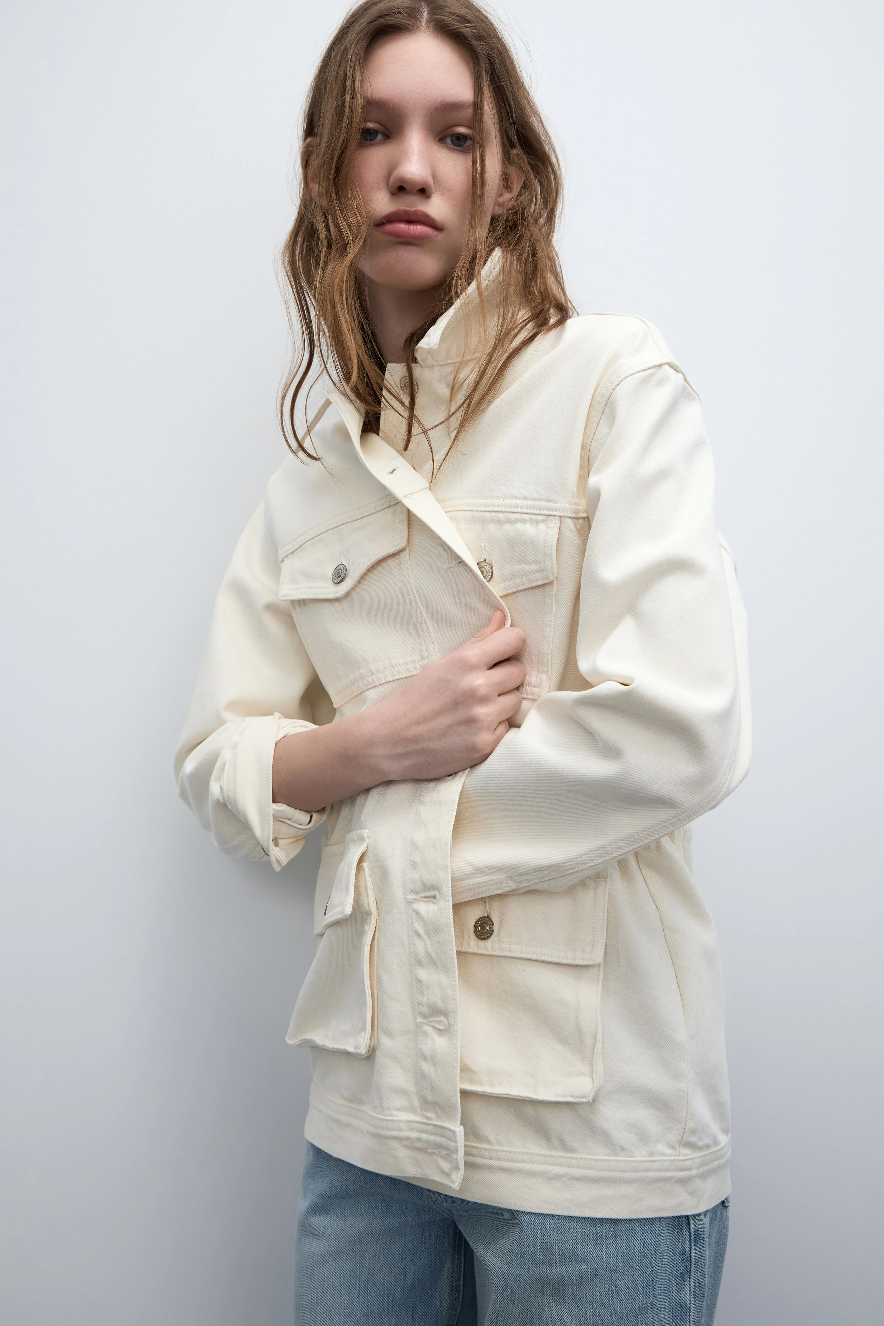 DENIM CARGO JACKET - Image 7