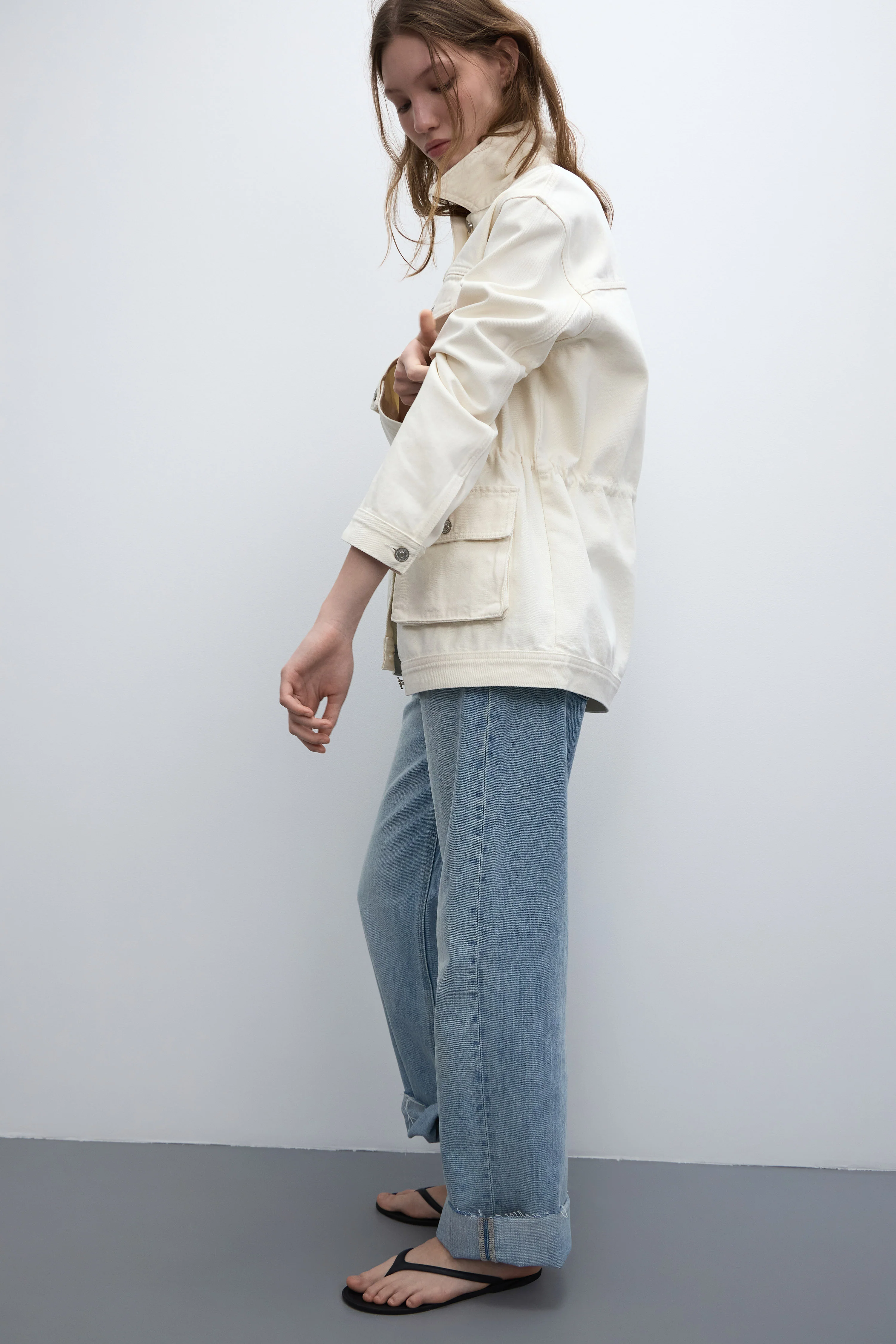 DENIM CARGO JACKET - Image 8