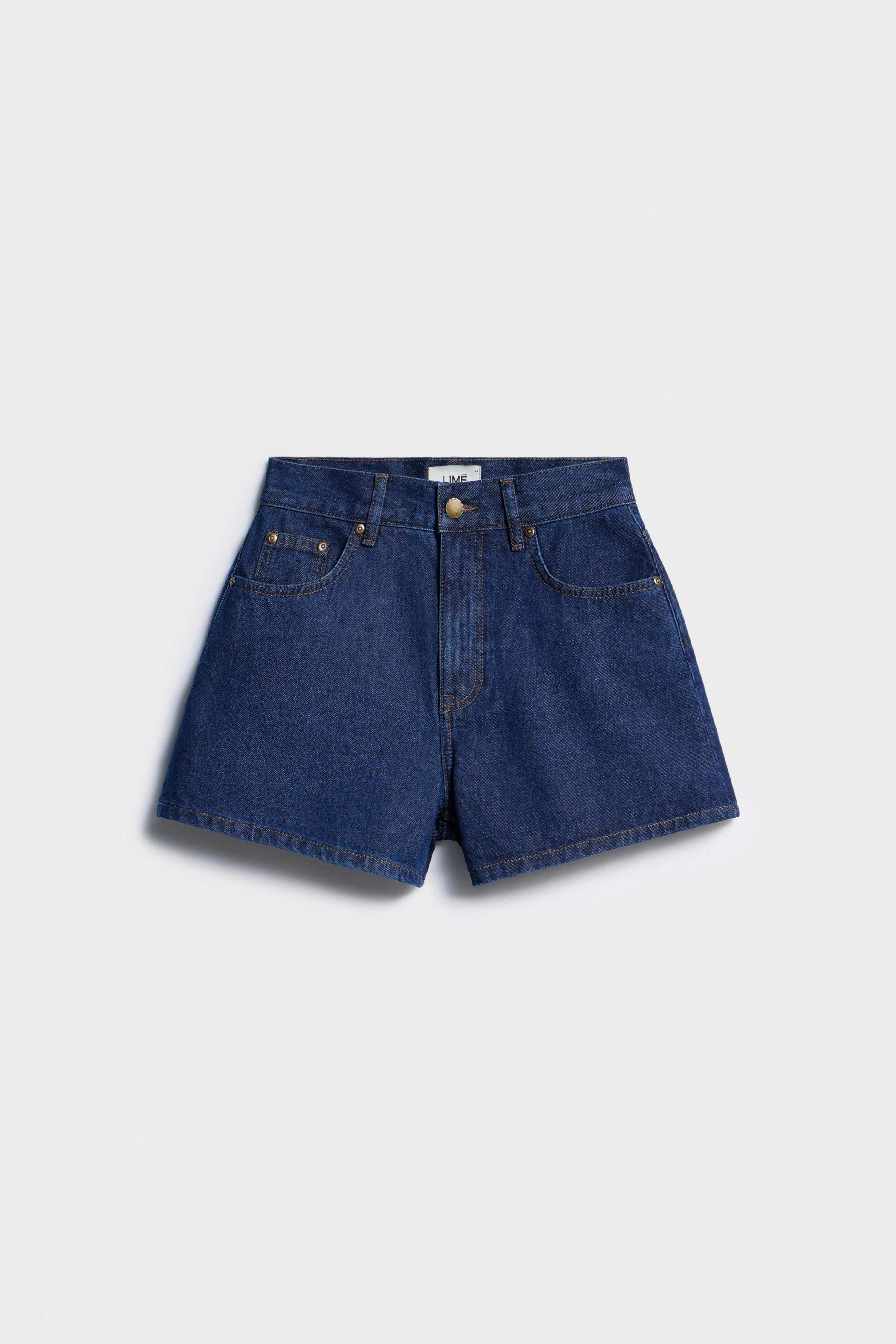 DENIM COTTON-LYOCELL MINI SHORTS - Image 6