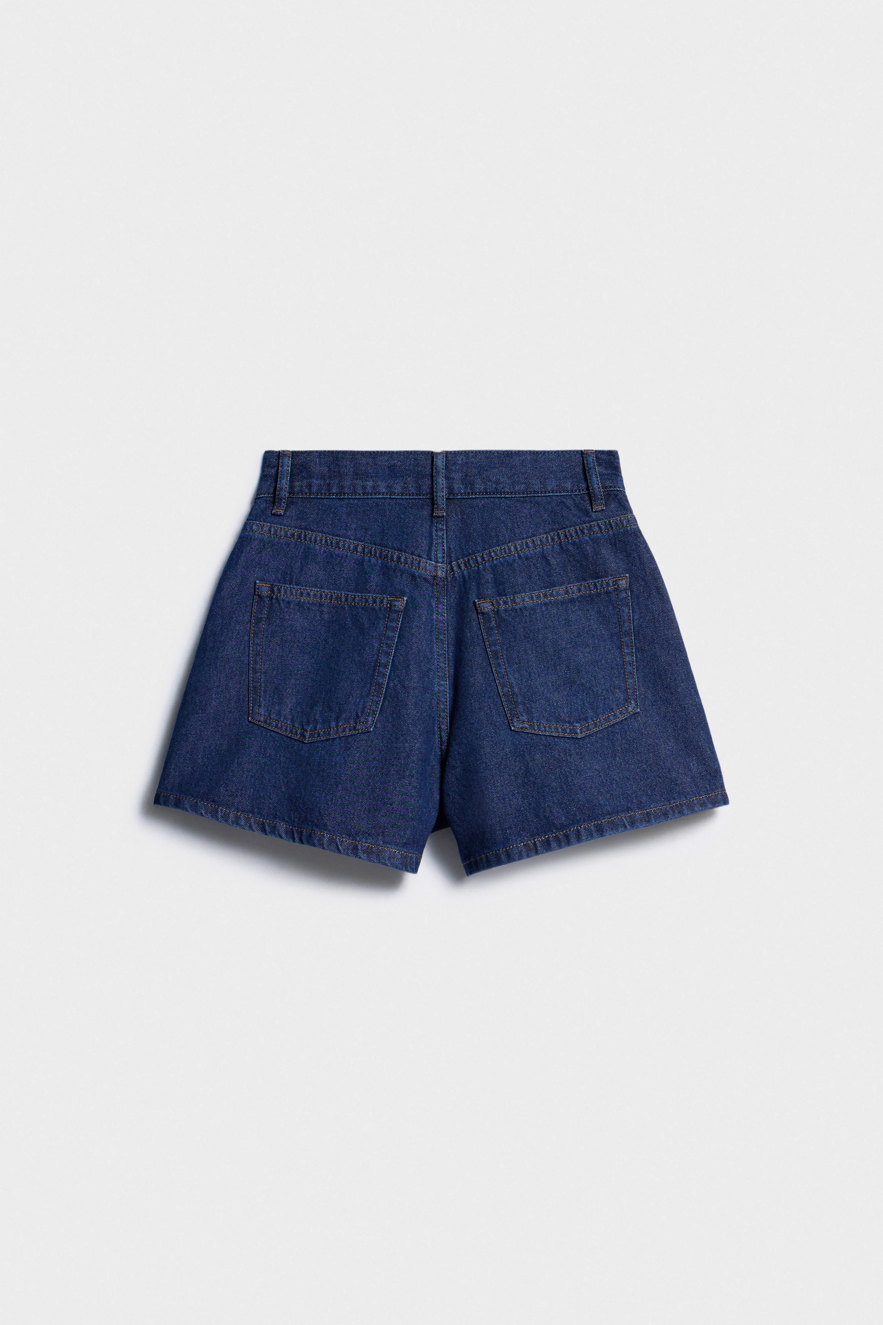 DENIM COTTON-LYOCELL MINI SHORTS - Image 7