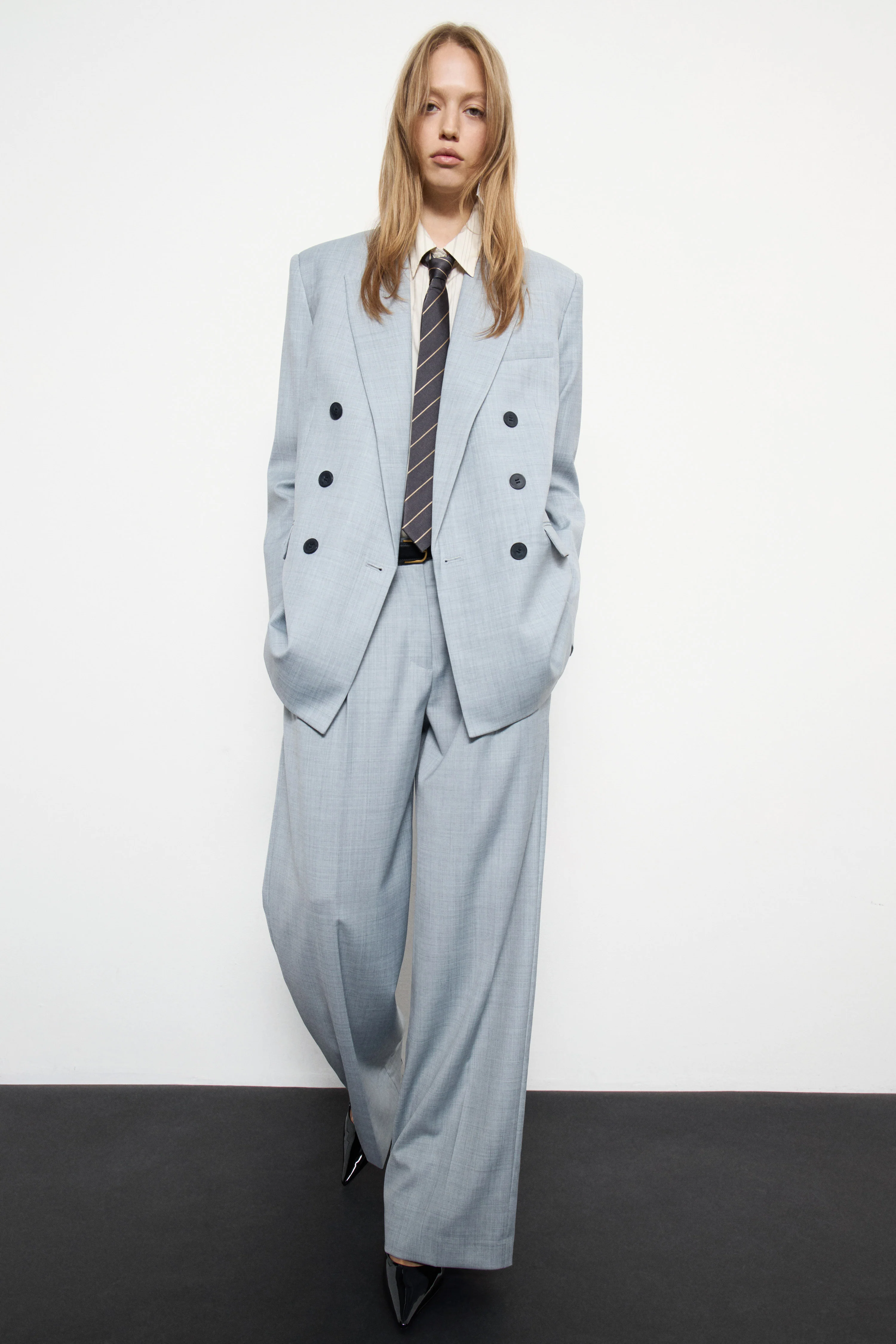DOUBLE-BREASTED  WOOL-BLEND BLAZER - Image 4