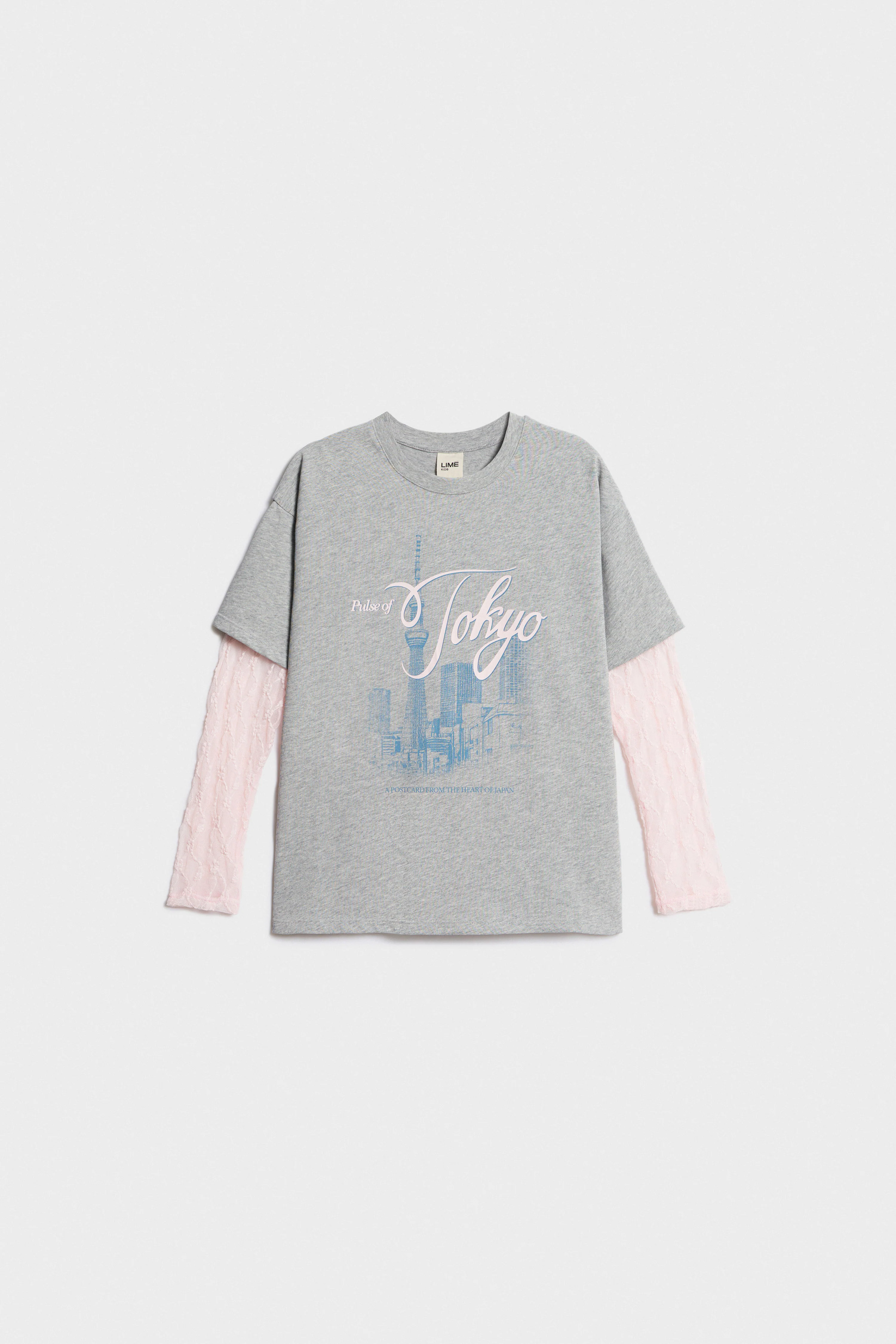DOUBLE-LAYERED LONG-SLEEVE T-SHIRT - Image 4