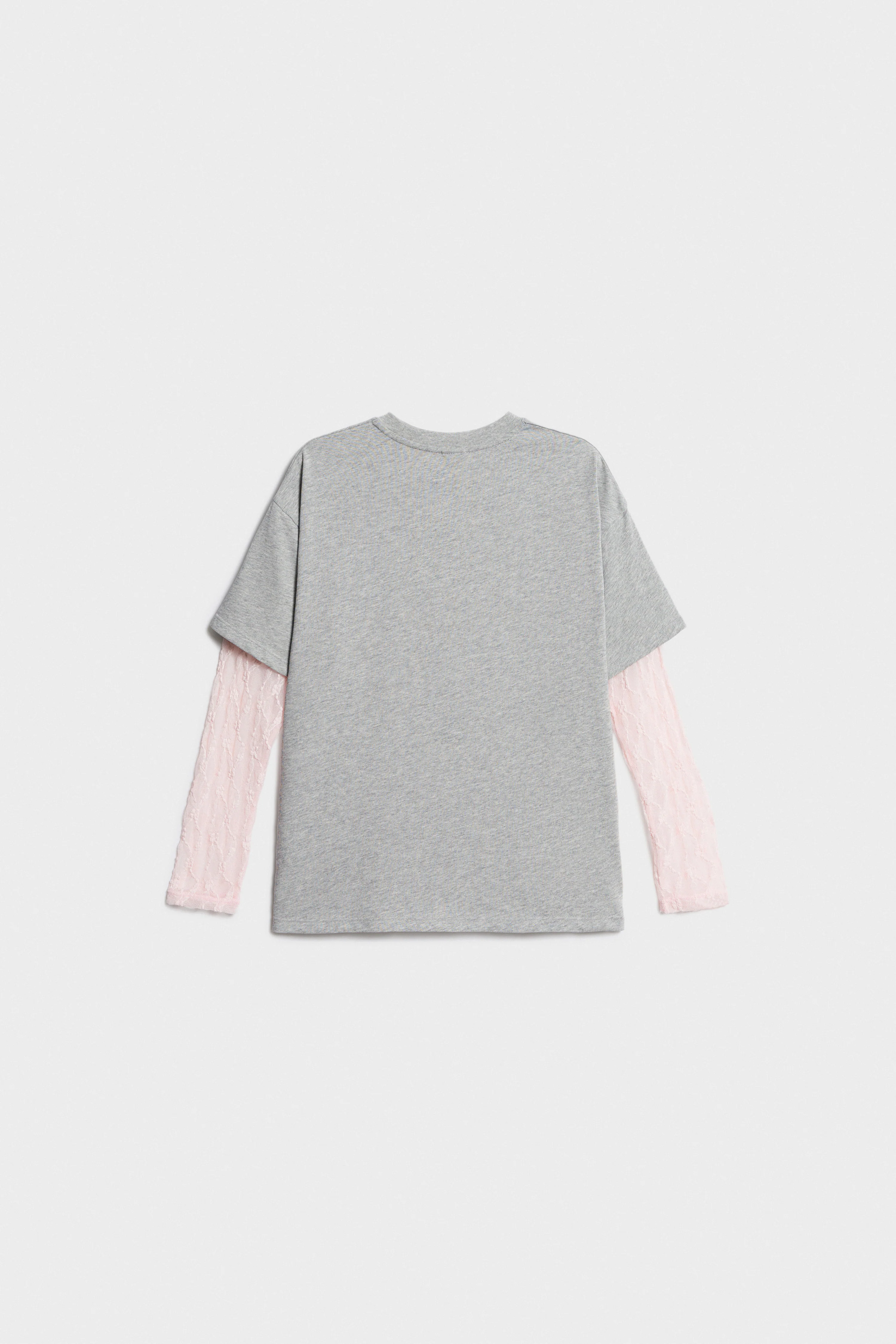 DOUBLE-LAYERED LONG-SLEEVE T-SHIRT - Image 5