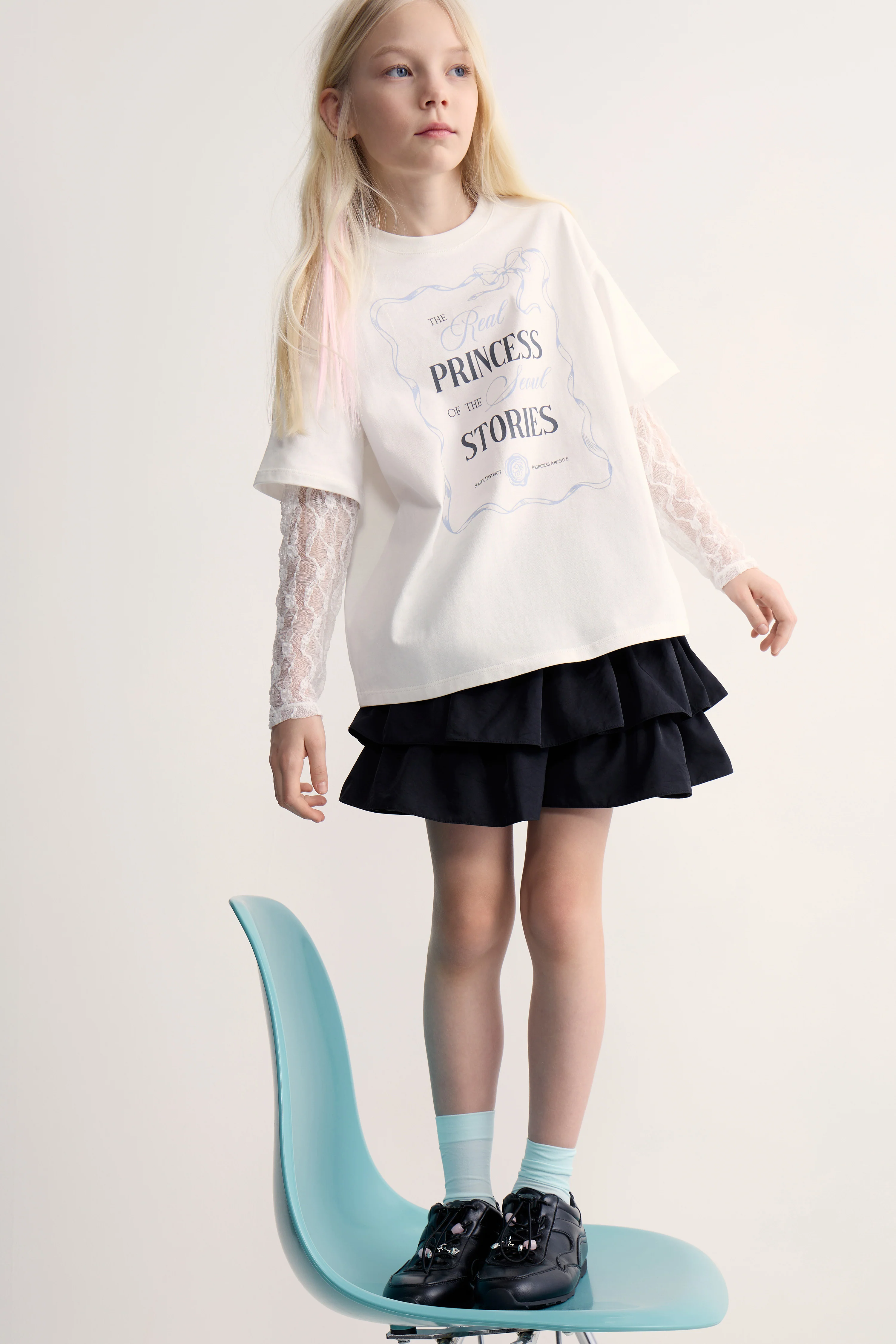 DOUBLE-LAYERED LONG-SLEEVE T-SHIRT