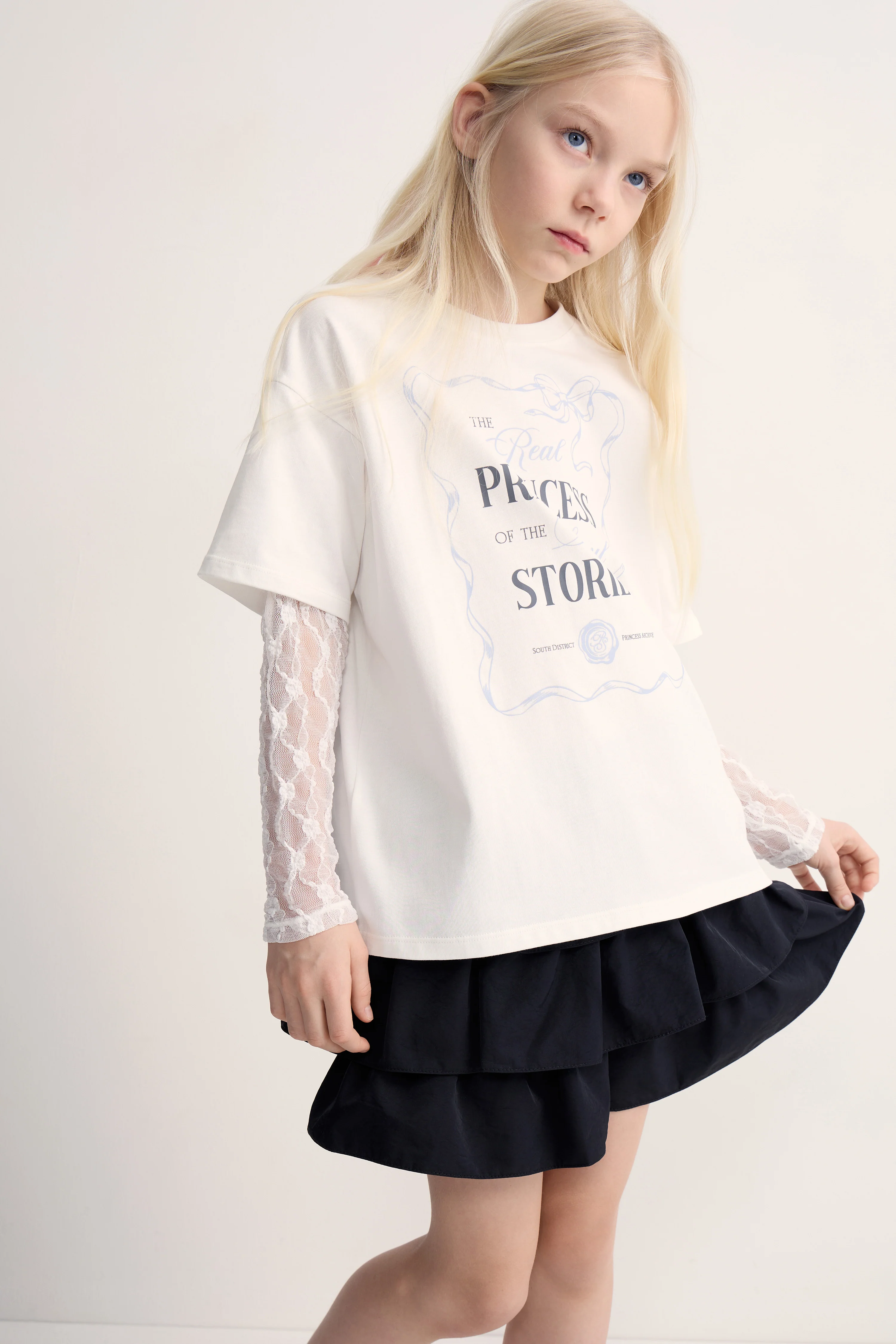DOUBLE-LAYERED LONG-SLEEVE T-SHIRT - Image 2