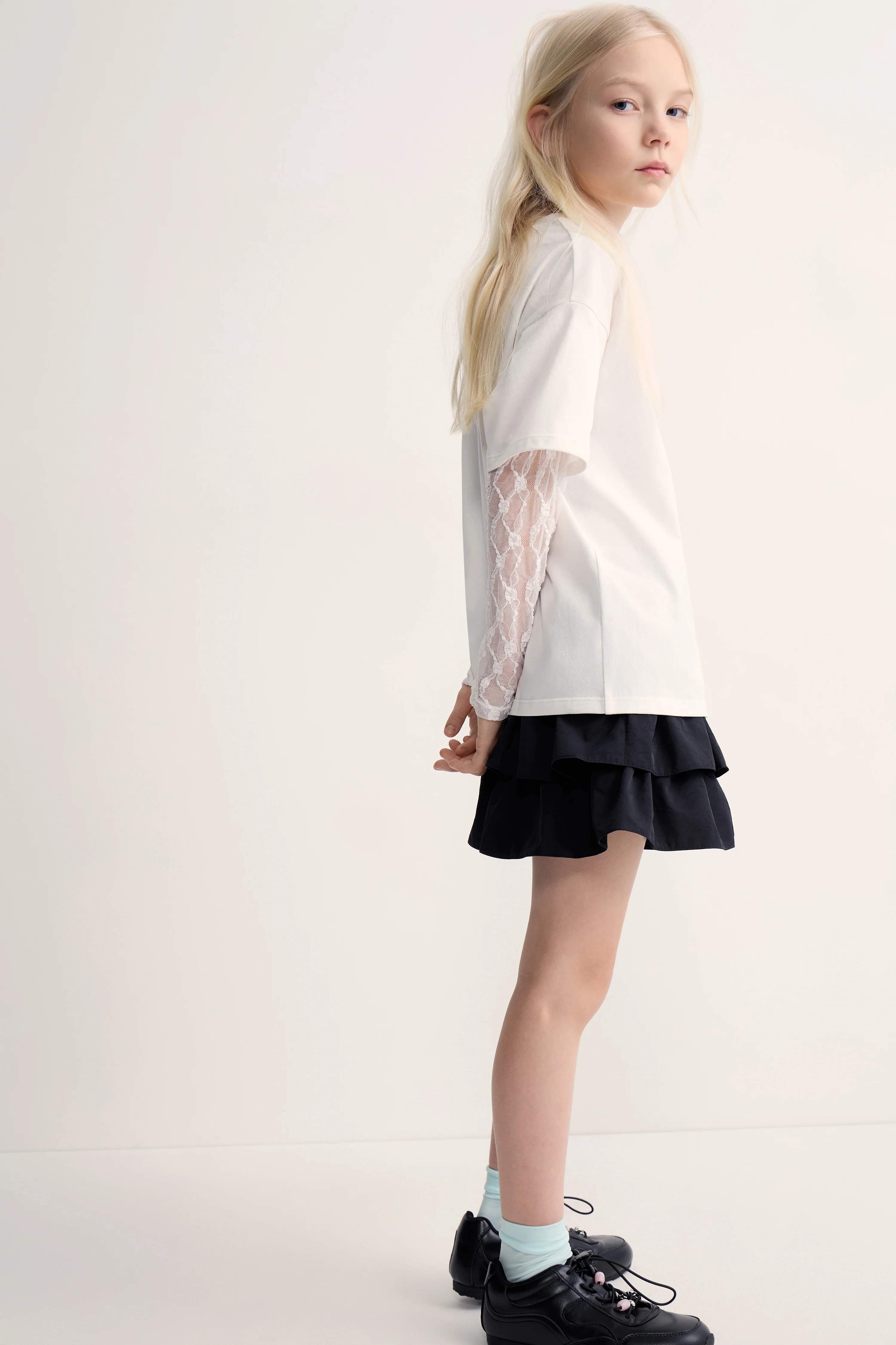 DOUBLE-LAYERED LONG-SLEEVE T-SHIRT - Image 4