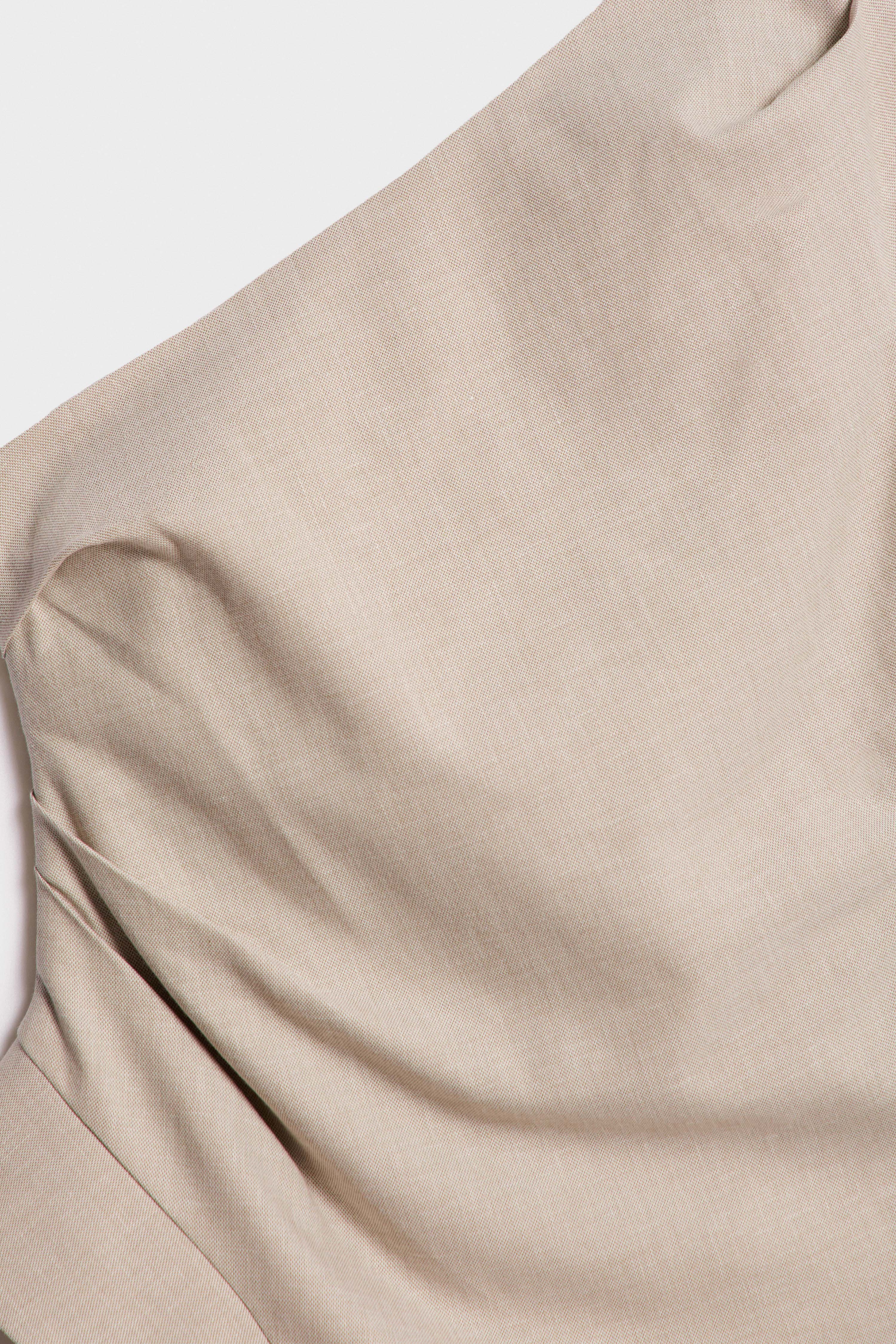 DRAPED COTTON-LINEN TOP - Image 6