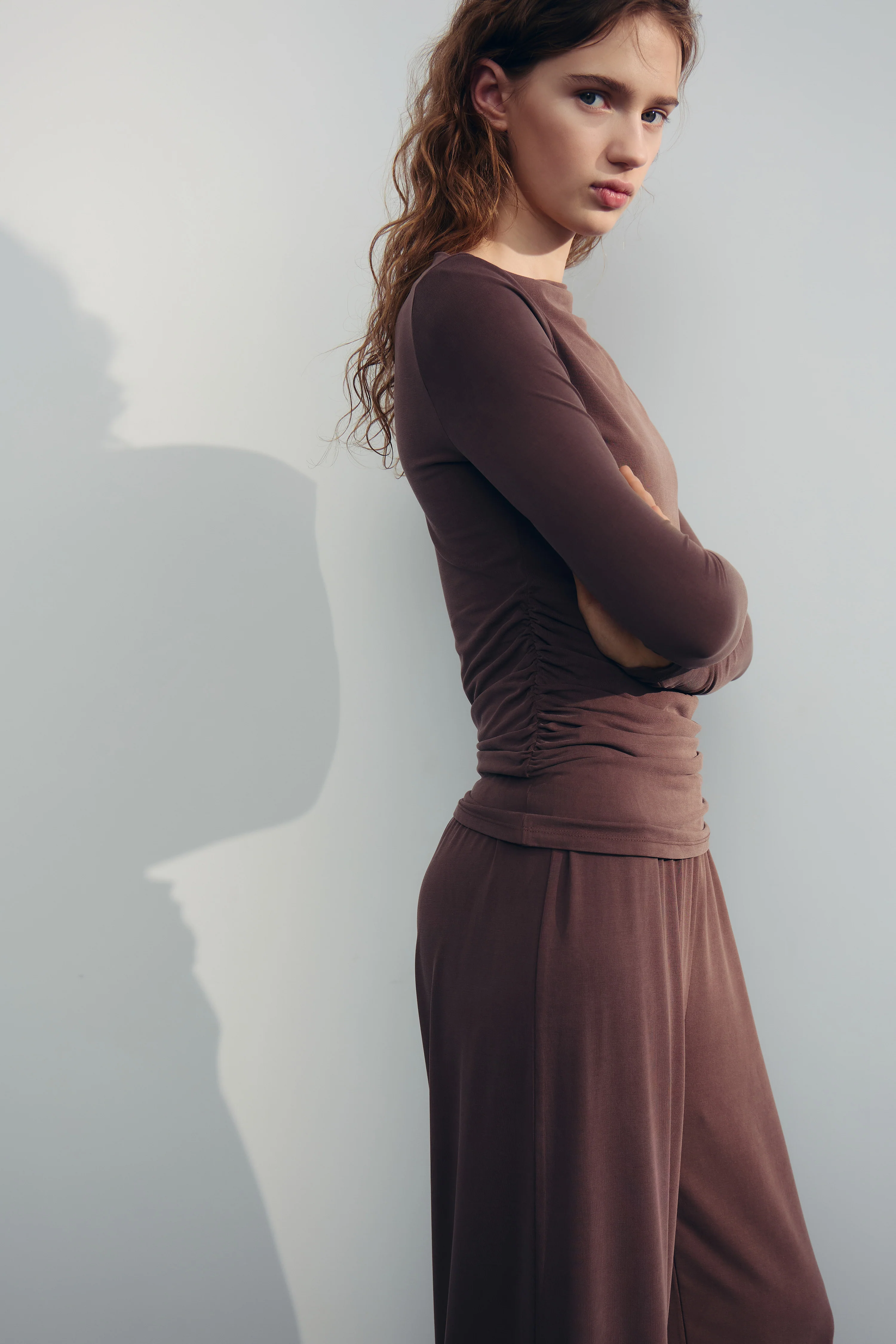 DRAPED LONG-SLEEVED T-SHIRT - Image 3