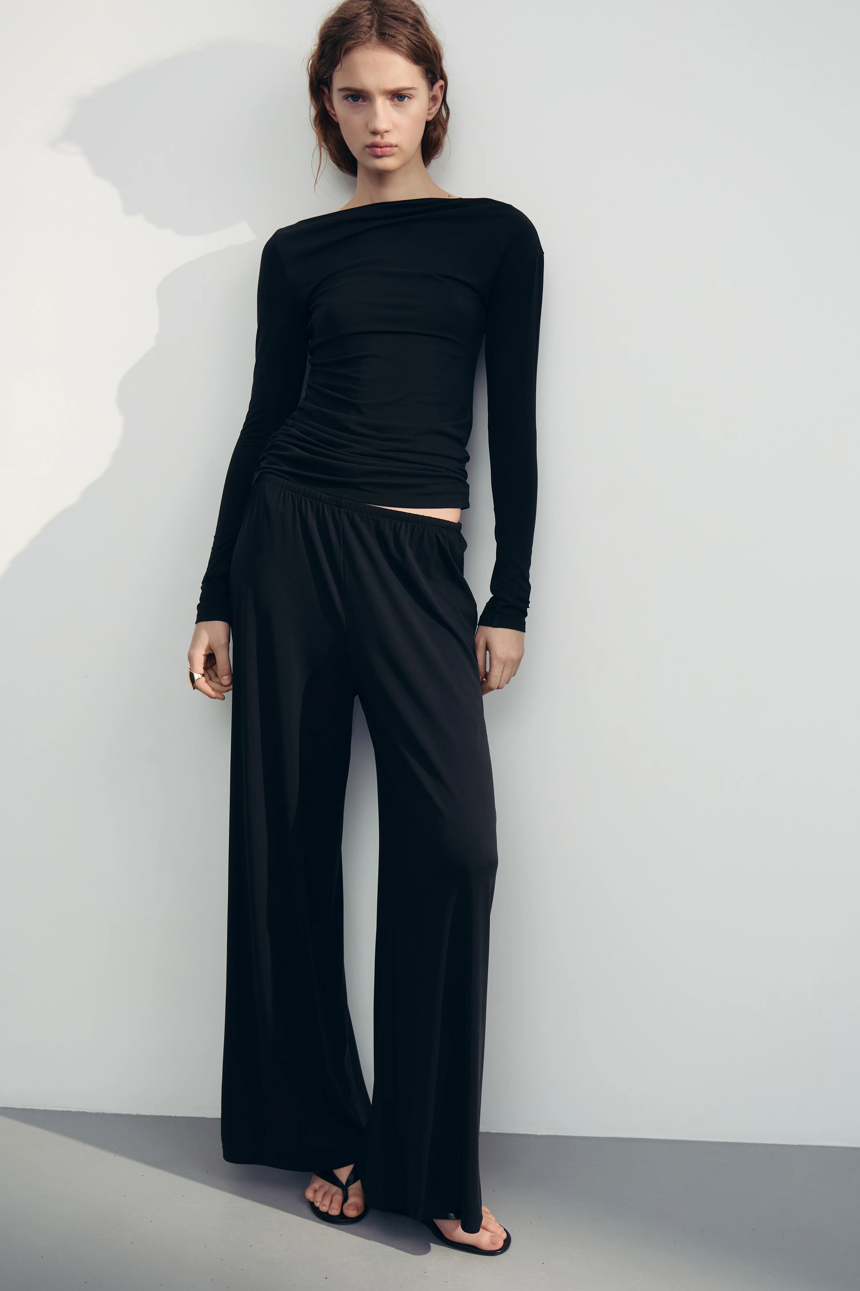 DRAPED LONG-SLEEVED T-SHIRT - Image 3