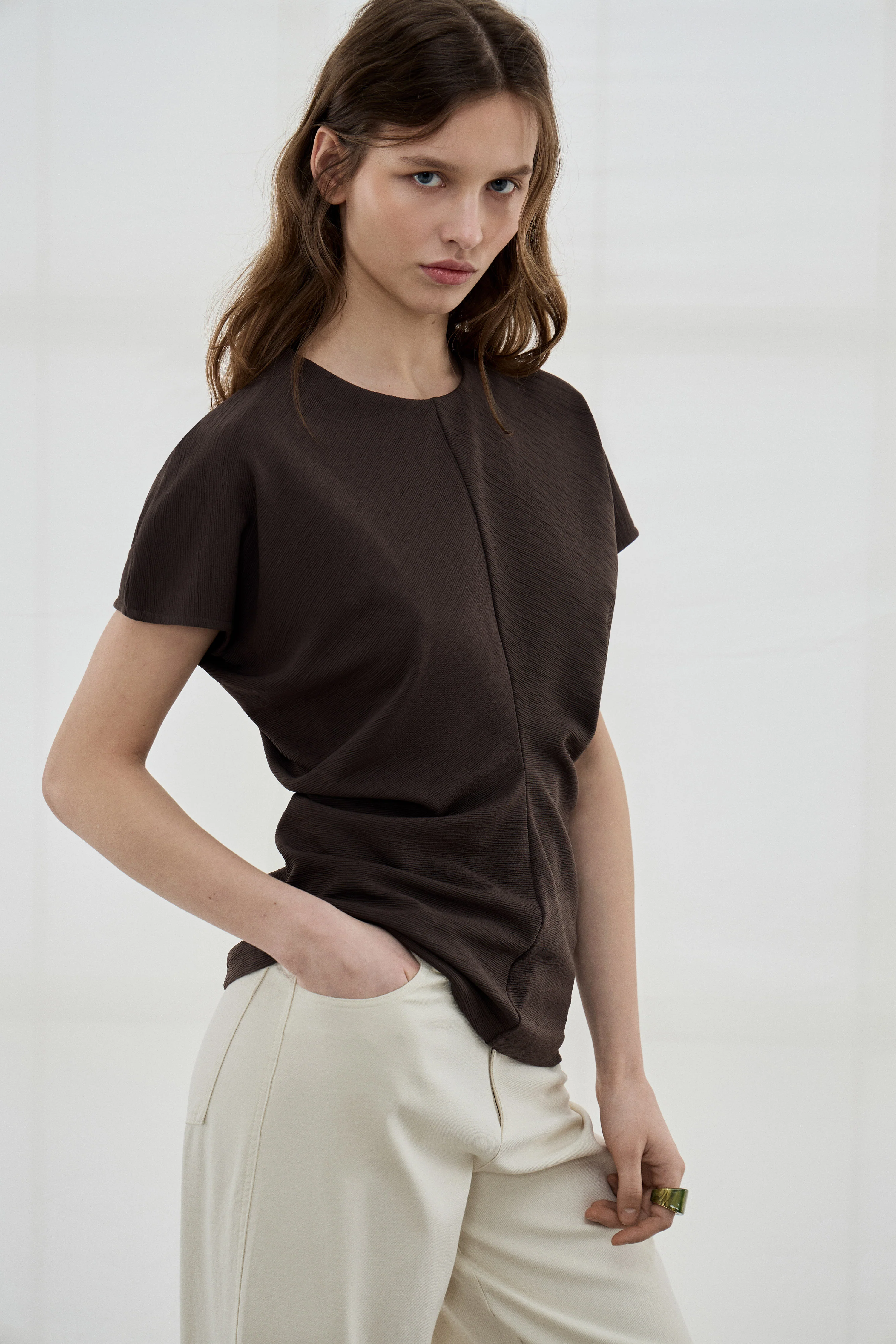 PLEATED T-SHIRT - Image 2