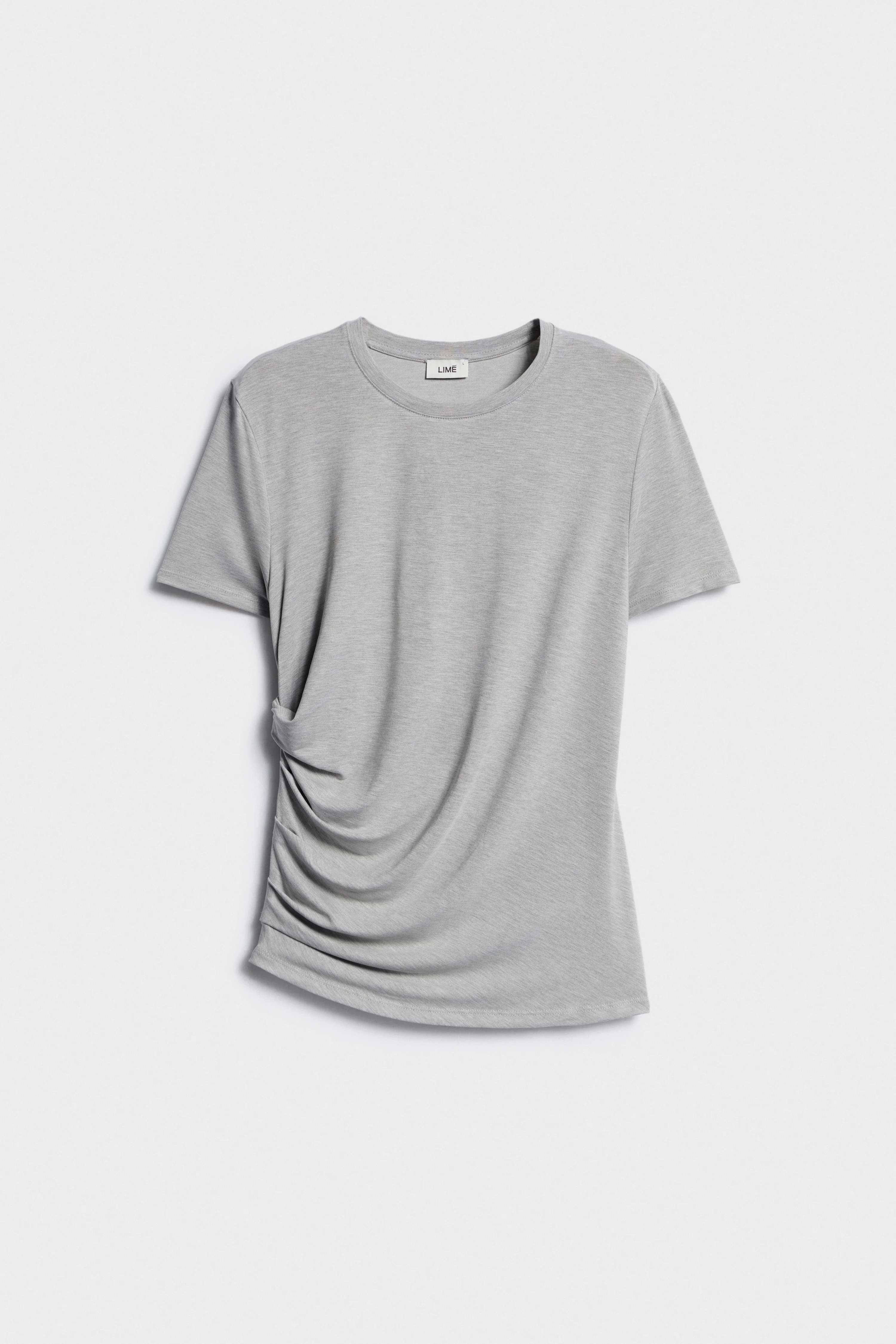 DRAPED VISCOSE T-SHIRT - Image 5