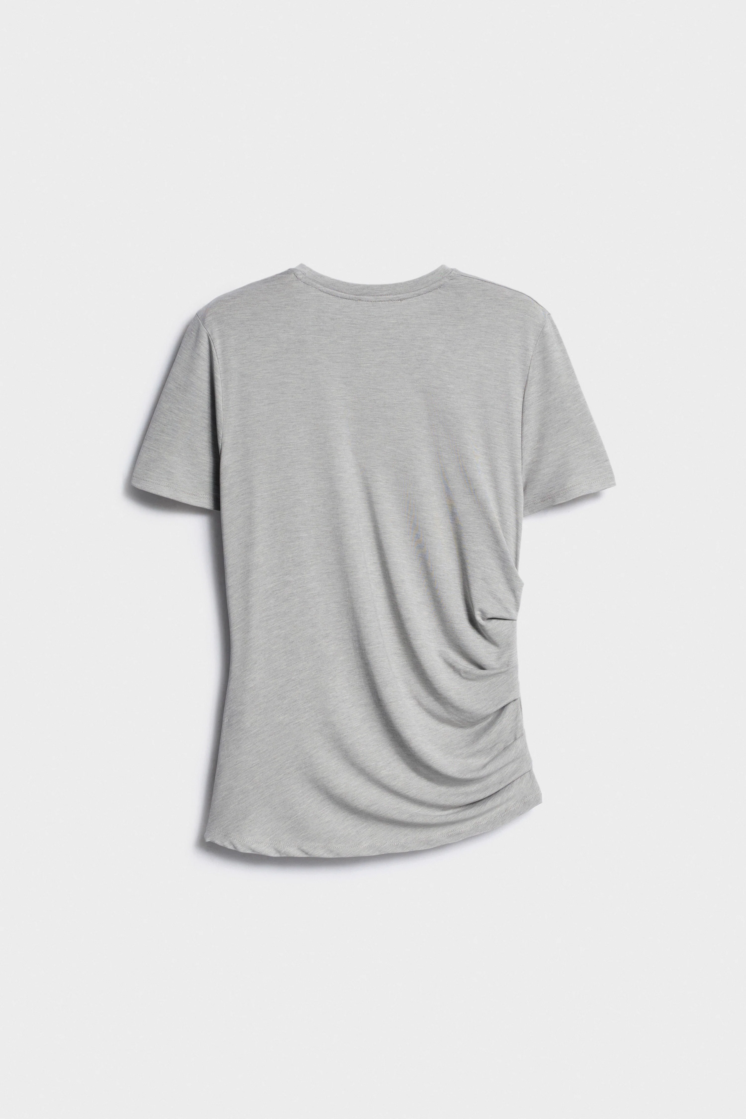 DRAPED VISCOSE T-SHIRT - Image 6