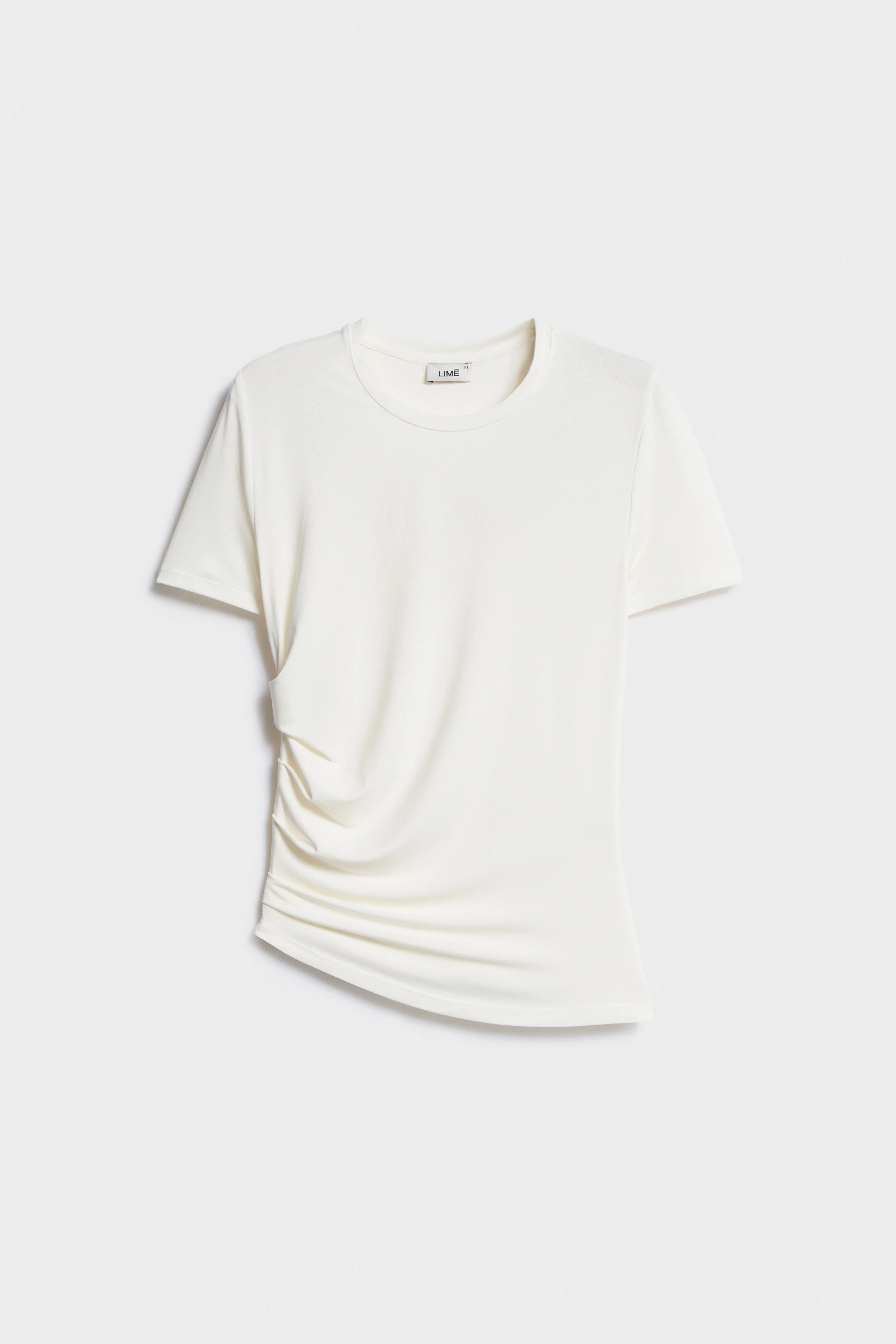 DRAPED VISCOSE T-SHIRT - Image 4
