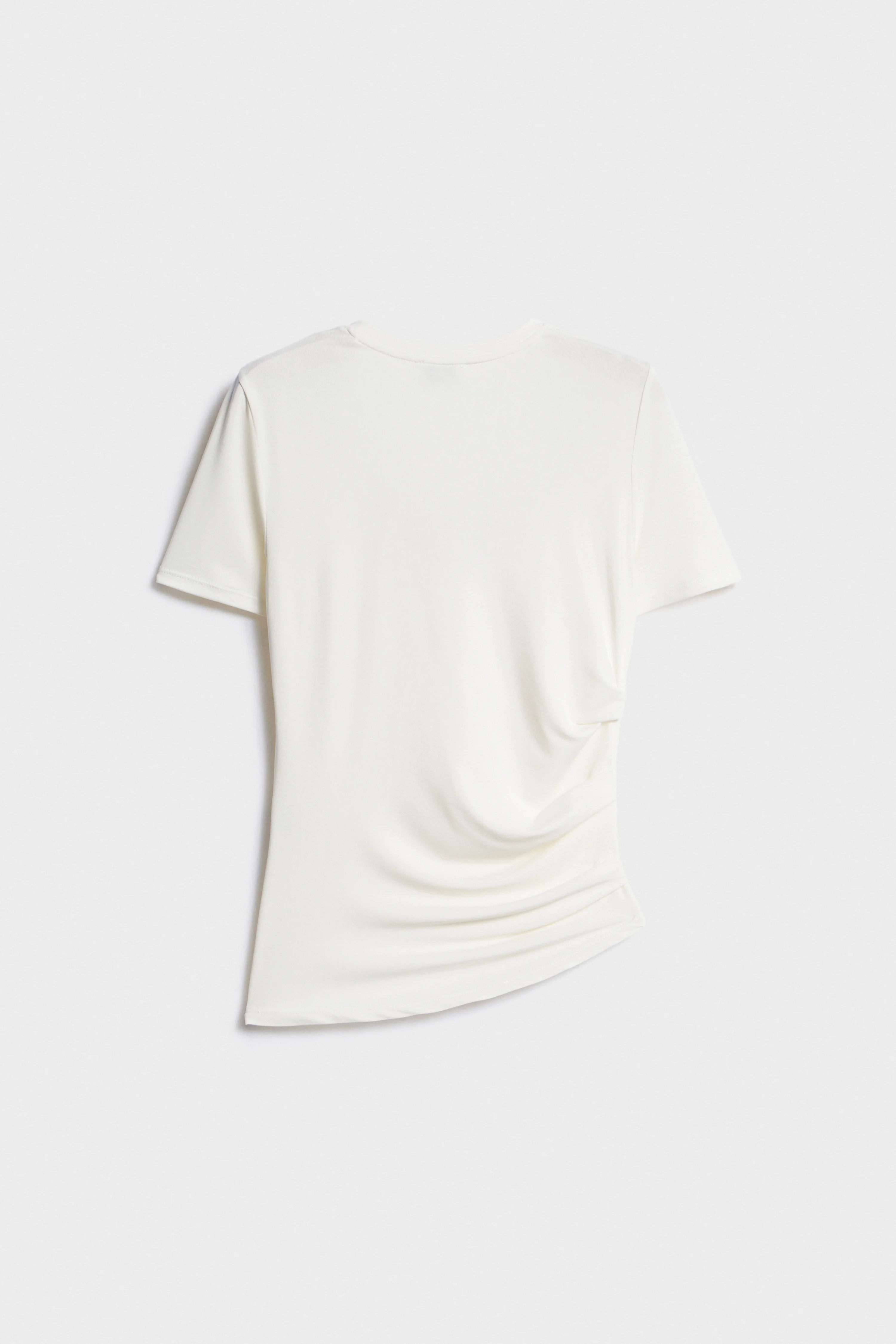 DRAPED VISCOSE T-SHIRT - Image 5