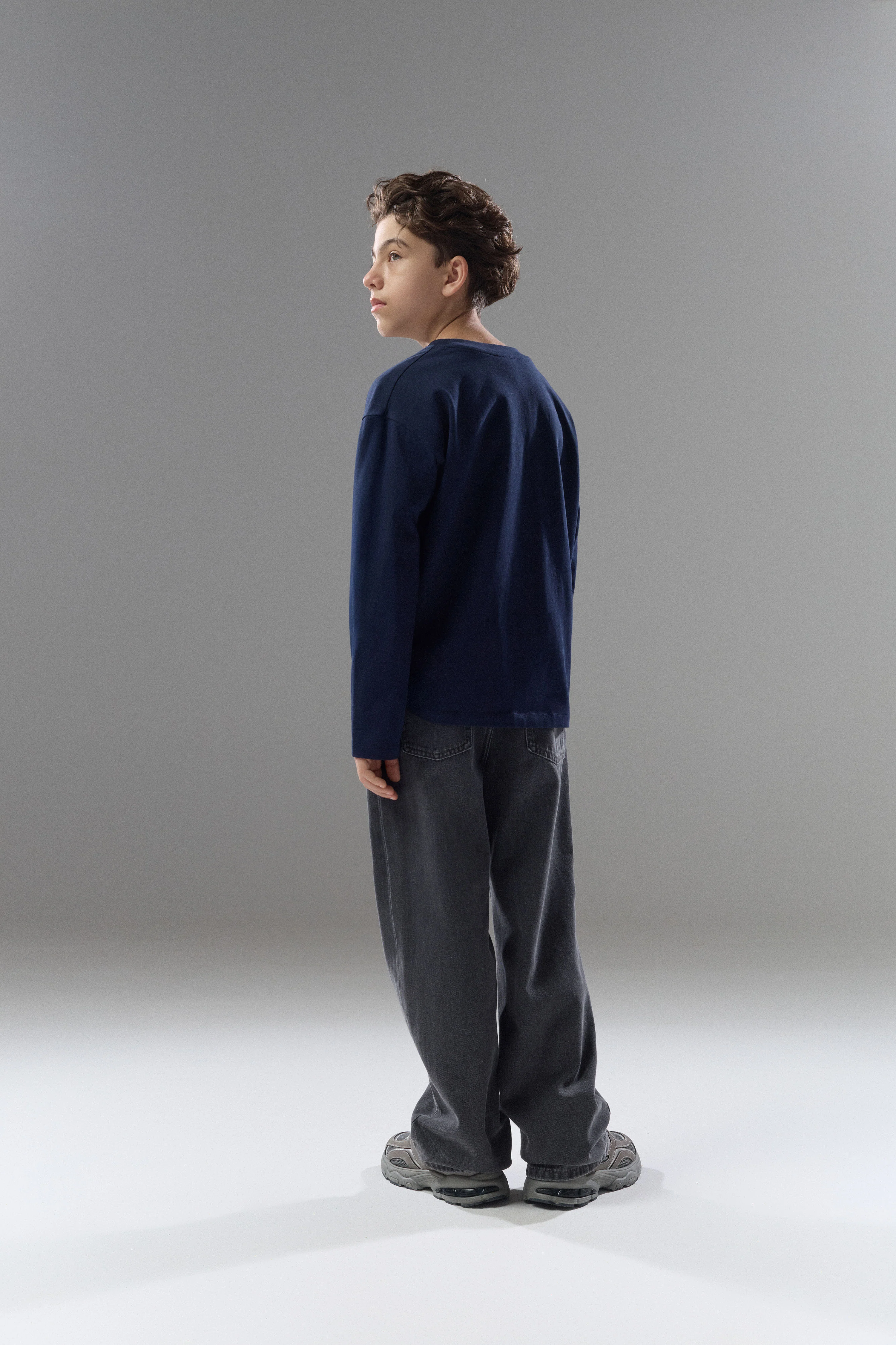 WIDE-LEG DRAWSTRING JEANS - Image 3