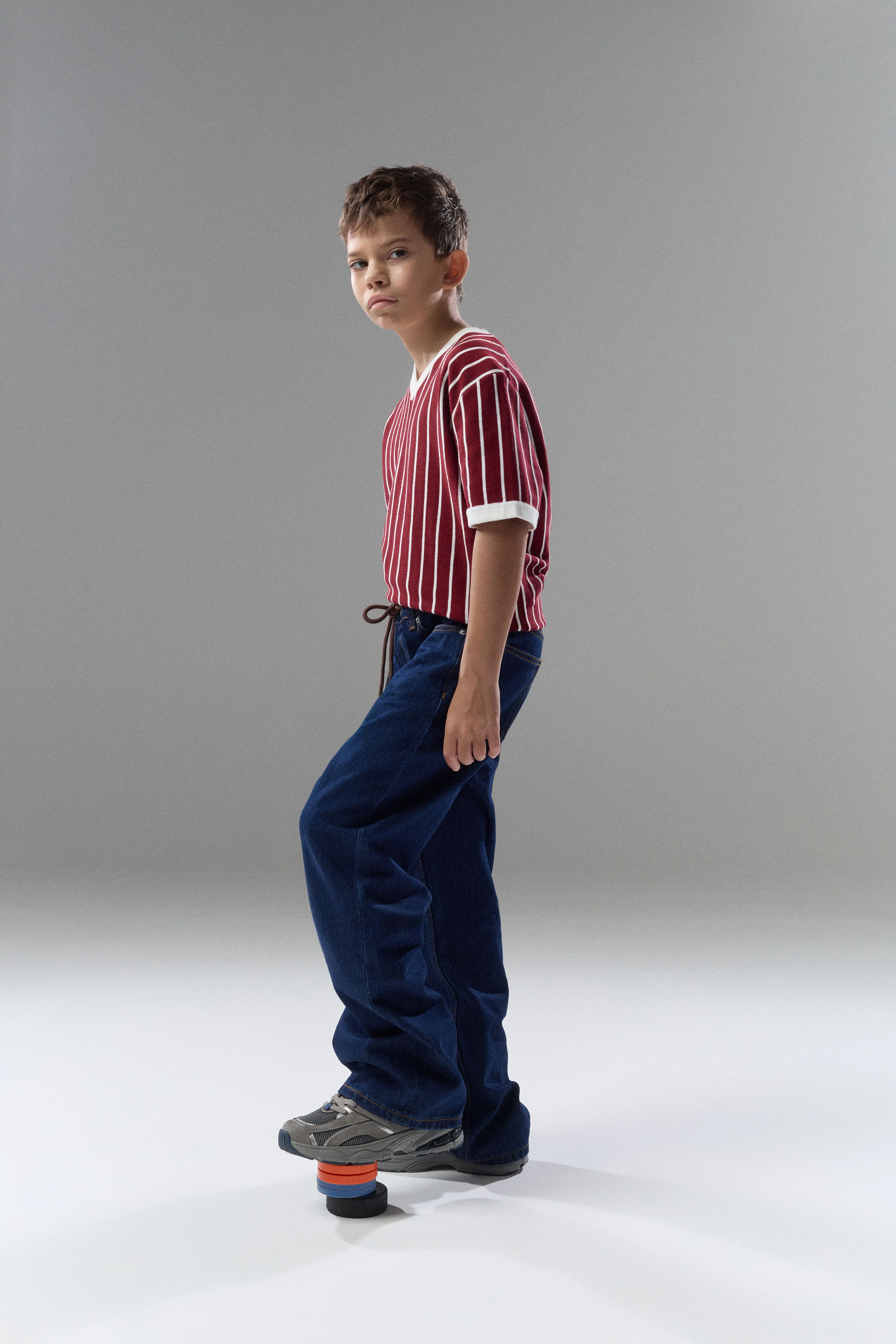 WIDE-LEG DRAWSTRING JEANS