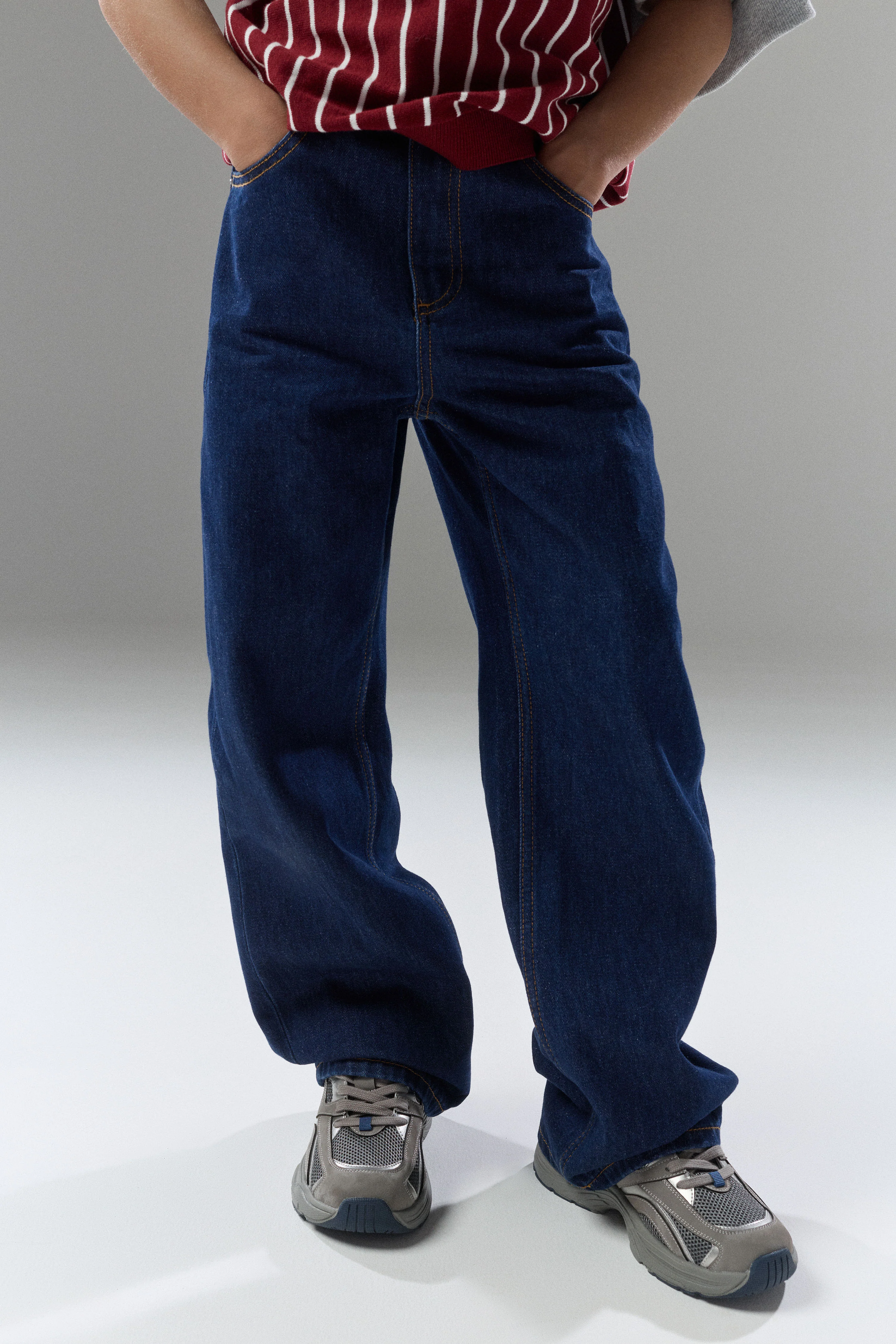 WIDE-LEG DRAWSTRING JEANS - Image 2