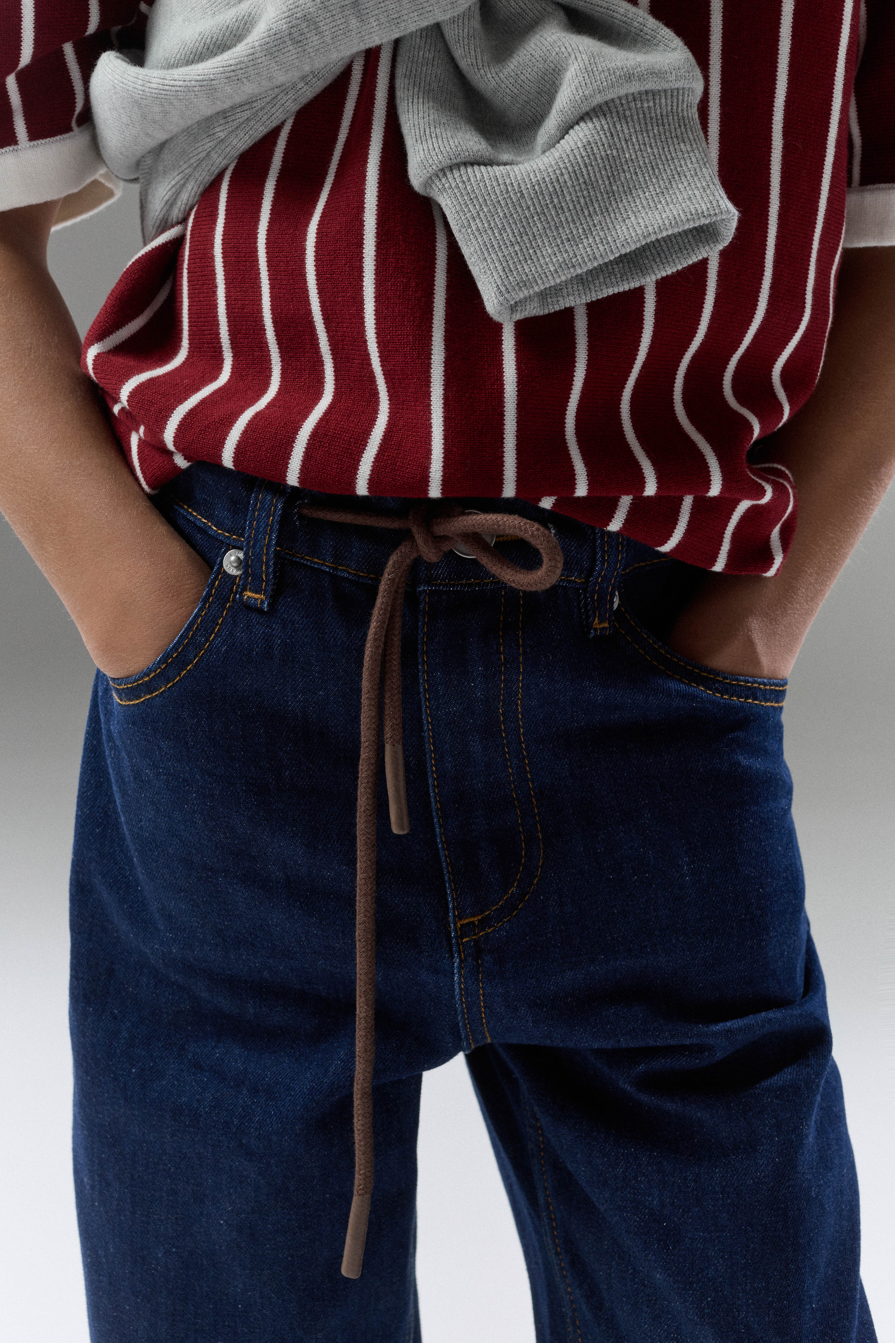 WIDE-LEG DRAWSTRING JEANS - Image 3