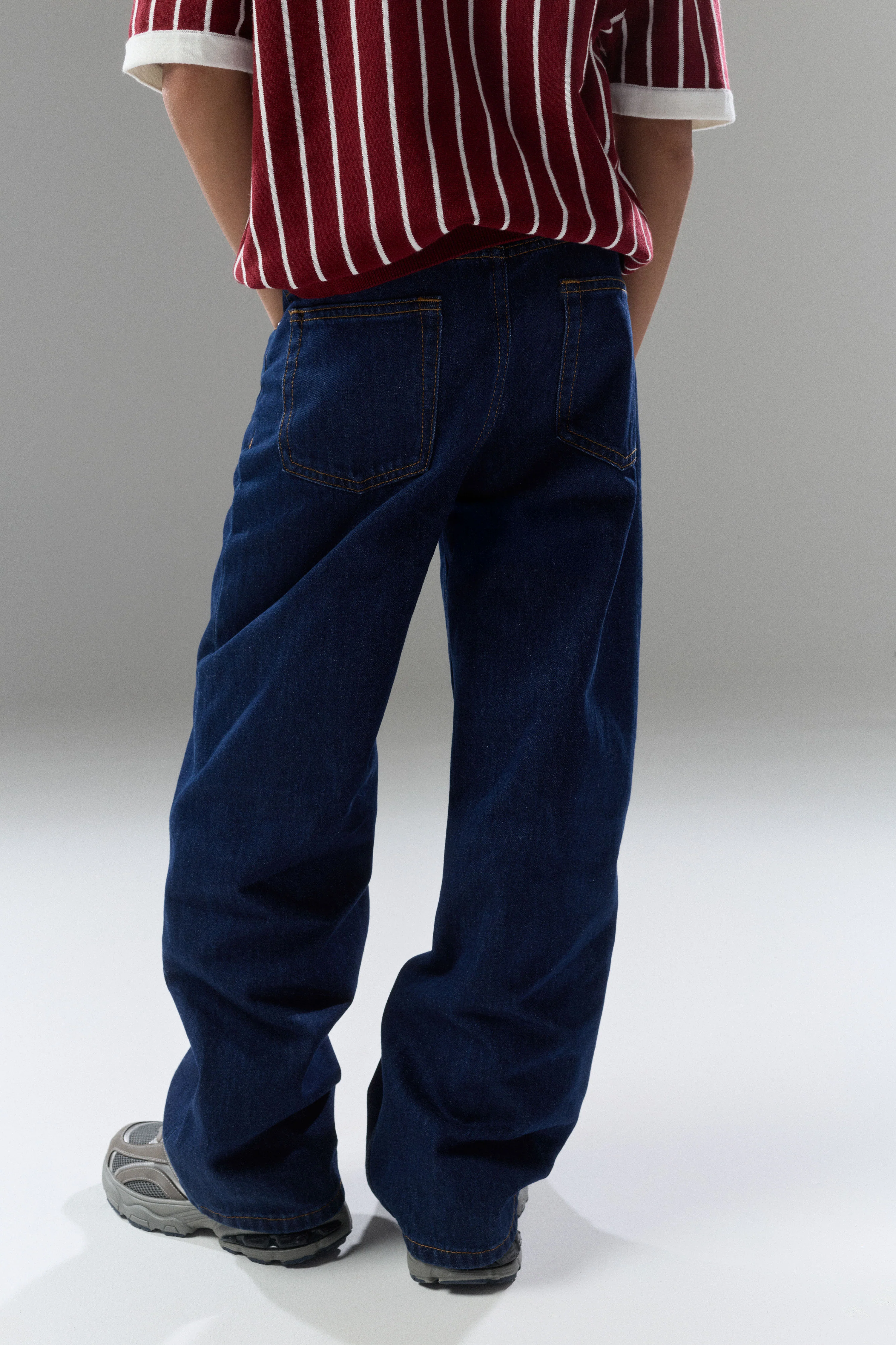WIDE-LEG DRAWSTRING JEANS - Image 4