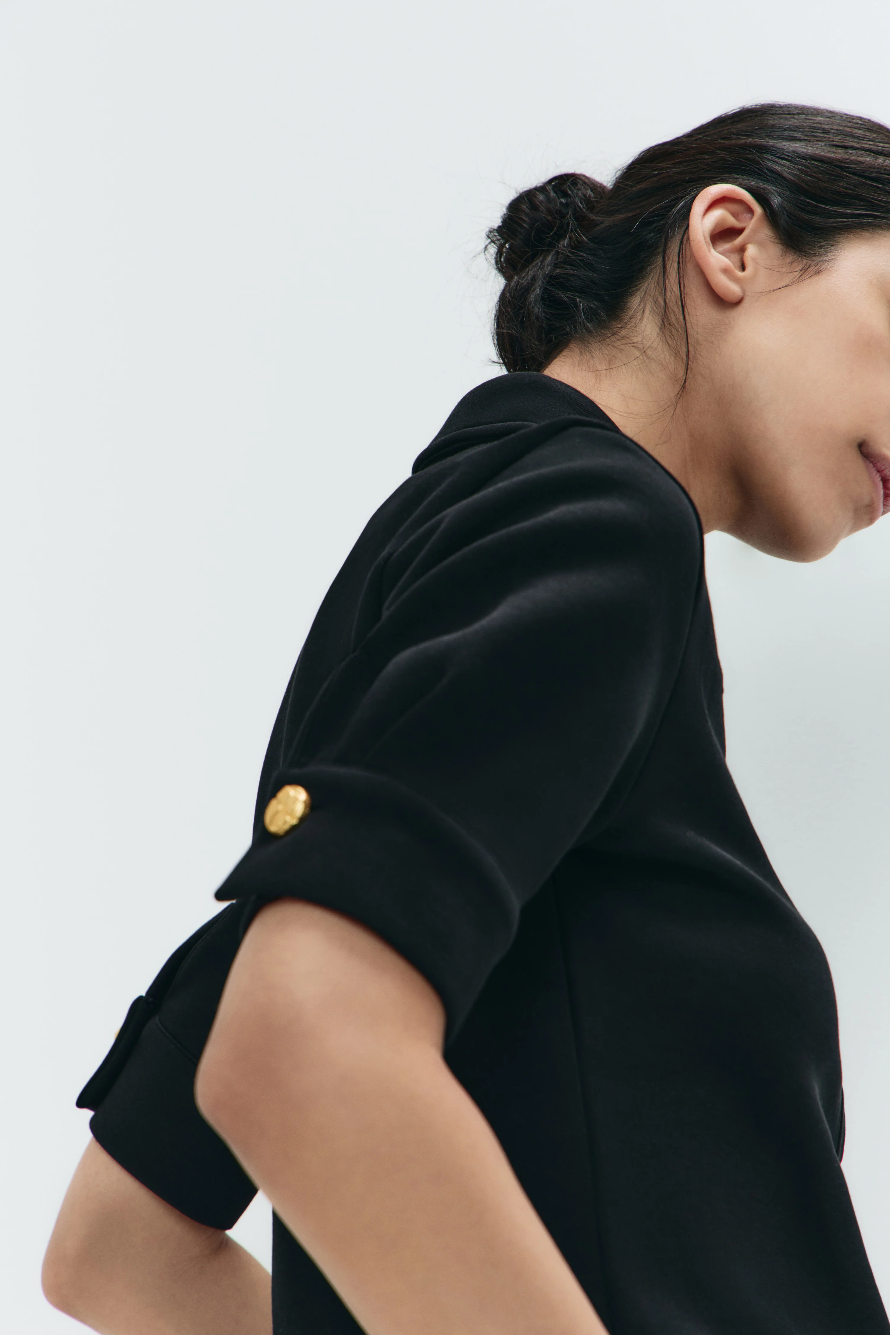 EMBELLISHED-BUTTON COTTON SHIRT - Image 3