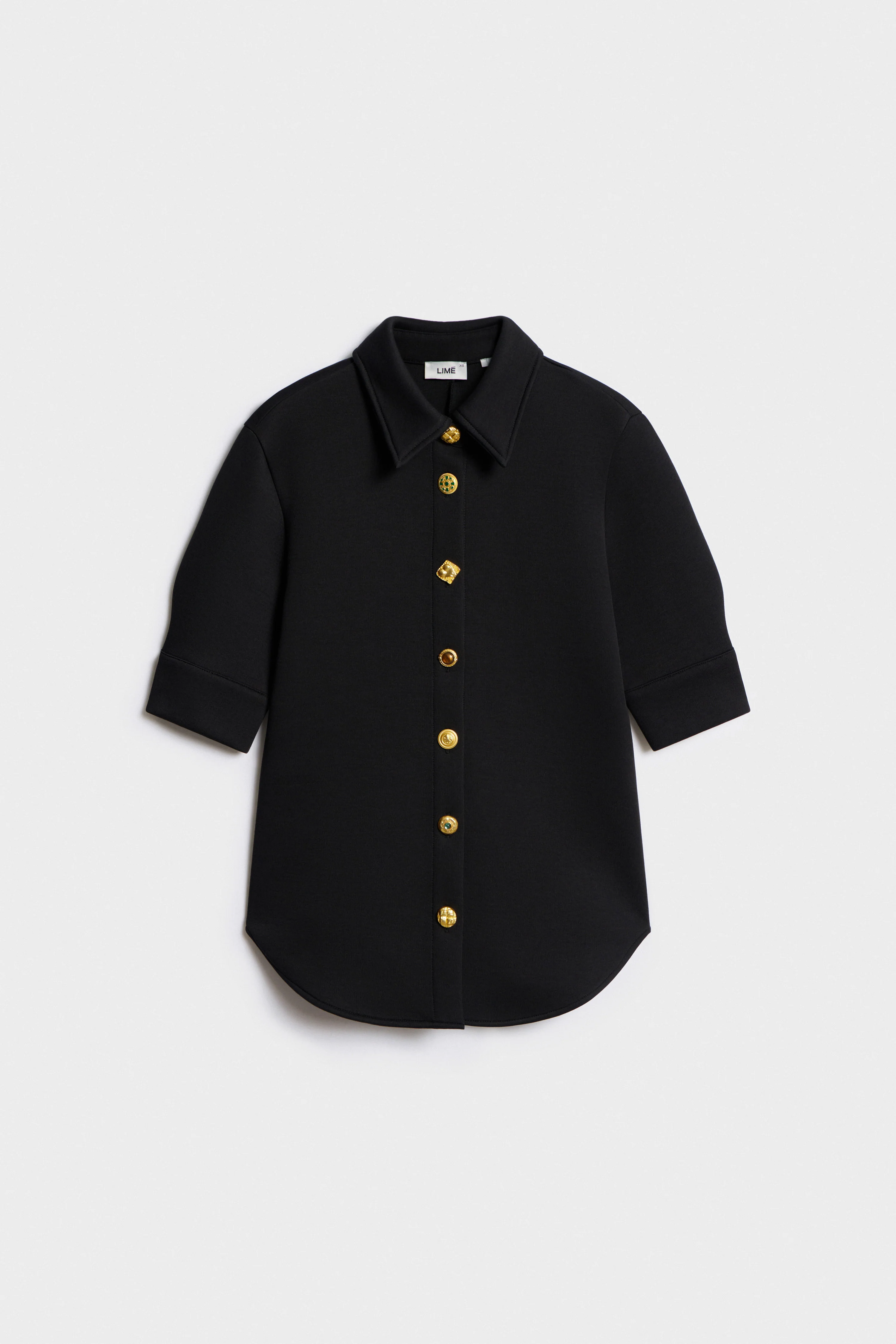 EMBELLISHED-BUTTON COTTON SHIRT - Image 5