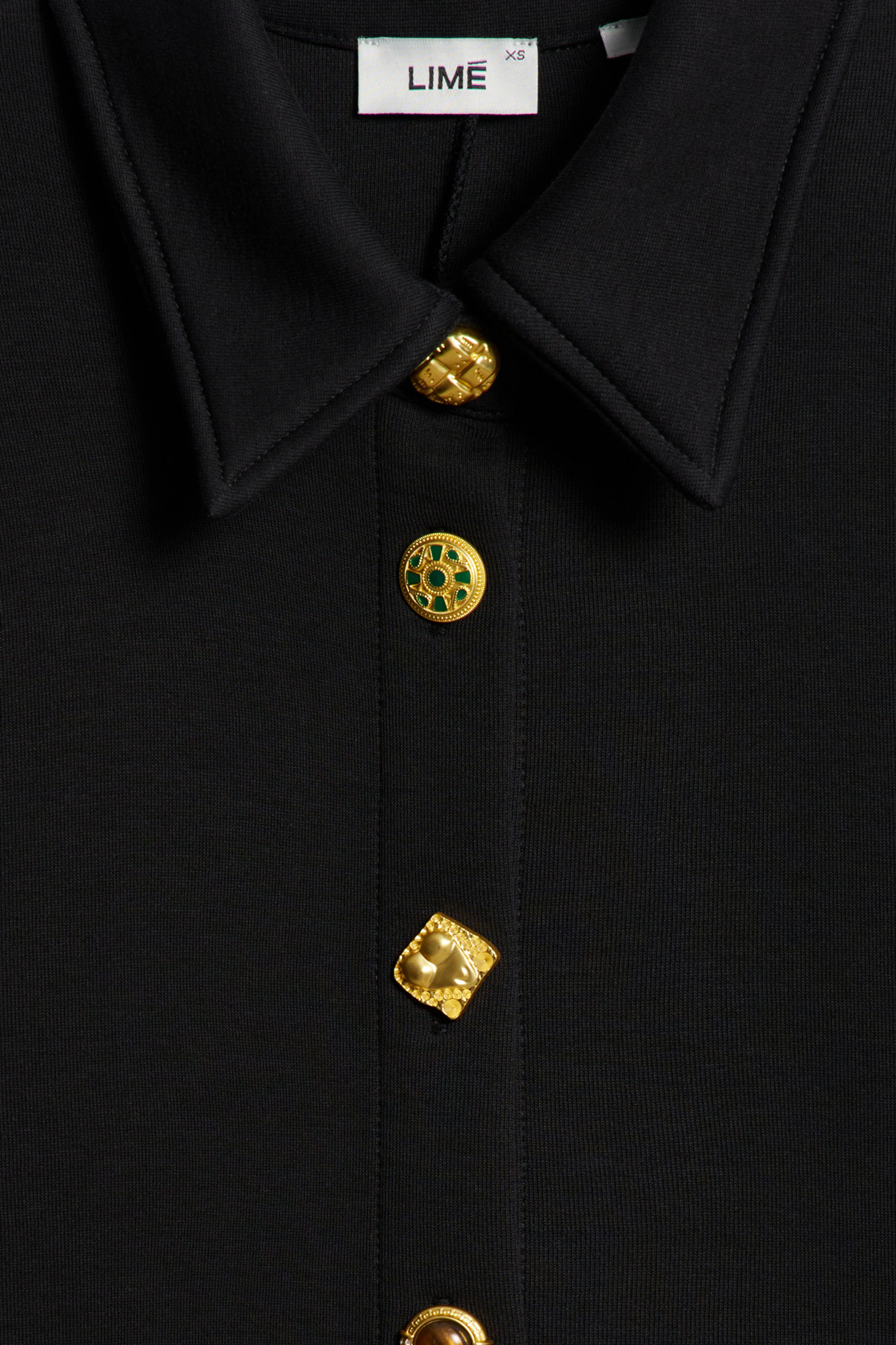 EMBELLISHED-BUTTON COTTON SHIRT - Image 7