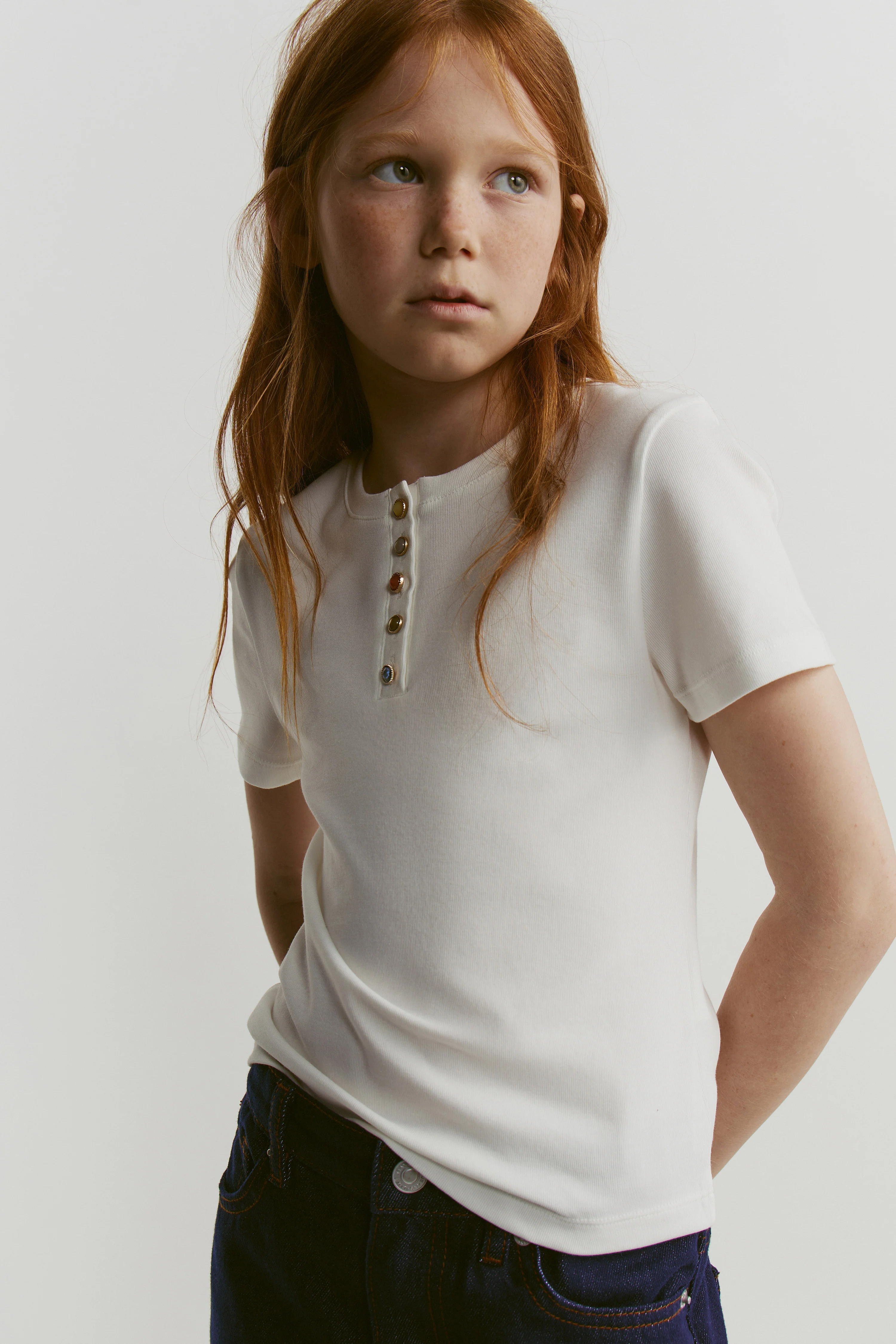 EMBELLISHED BUTTONS T-SHIRT - Image 2