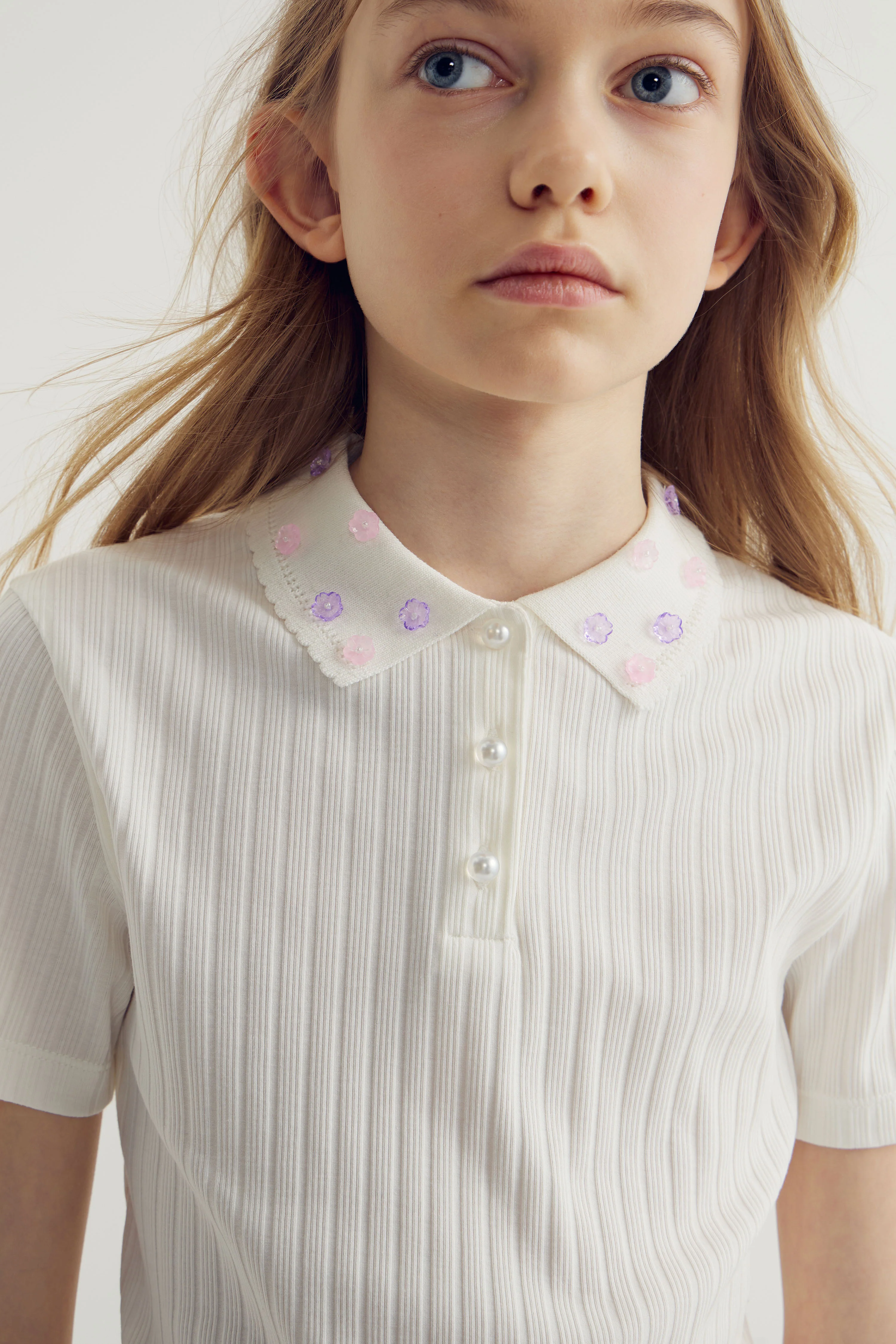 EMBELLISHED COLLAR T-SHIRT - Image 3